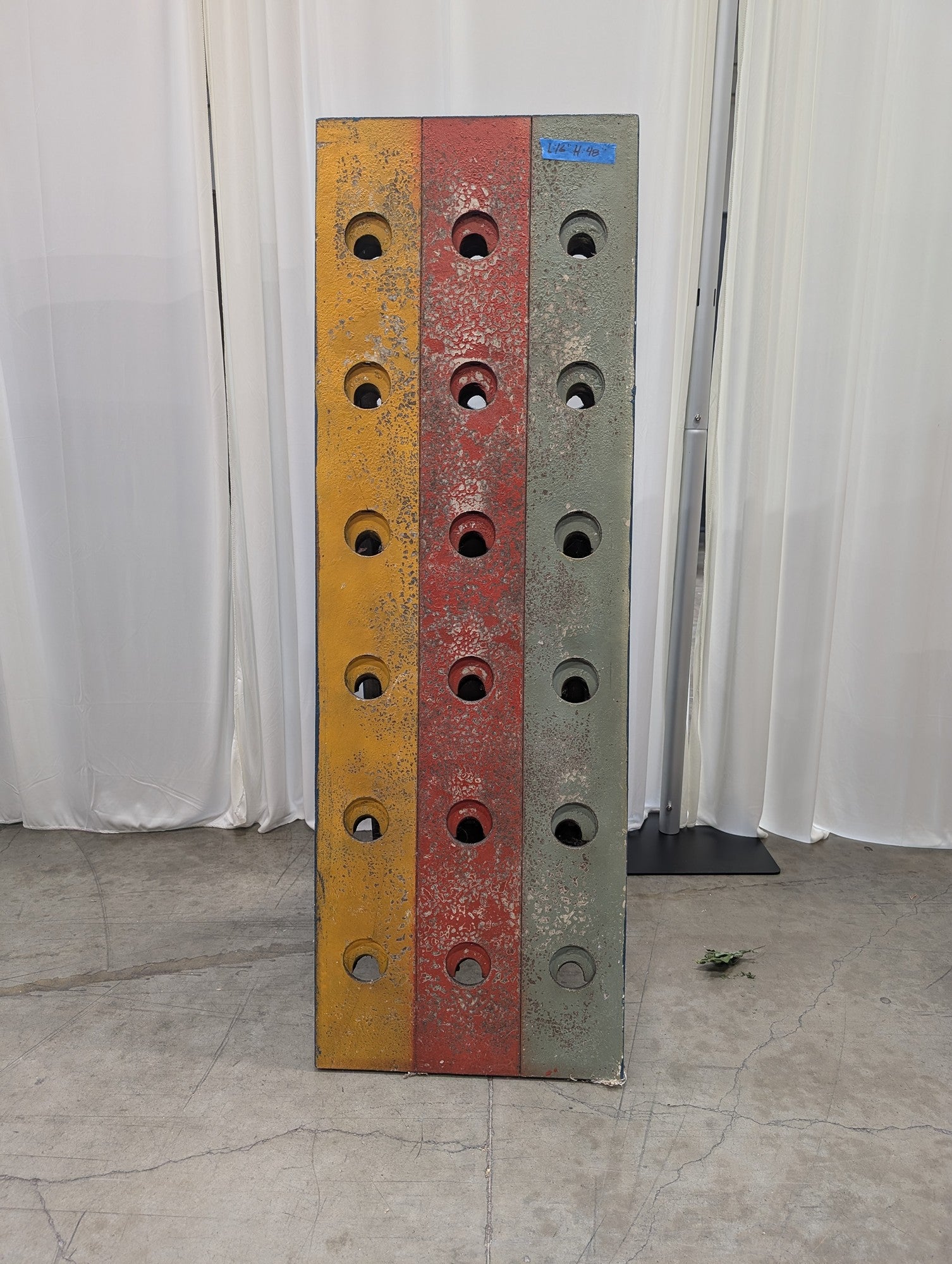 Tri-Color Painted Wooden Wine Rack