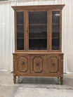 Traditional Wood China Cabinet with Glass Doors
