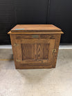 White Clad Oak Nightstand with Brass Hardware