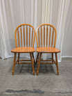 Pair of Wooden Windsor Chairs in Oak