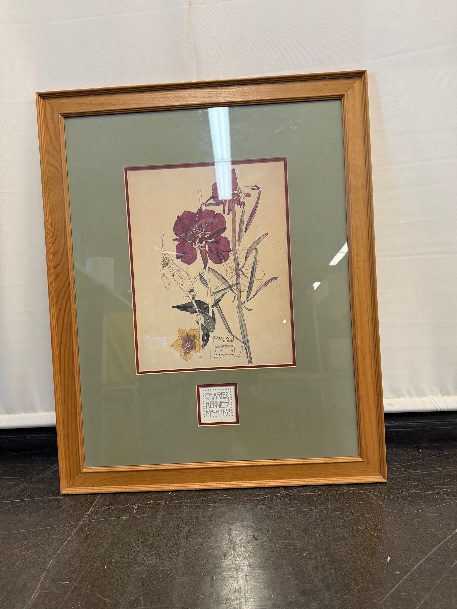 Charles Rennie Mackintosh Willow Herb Framed Art