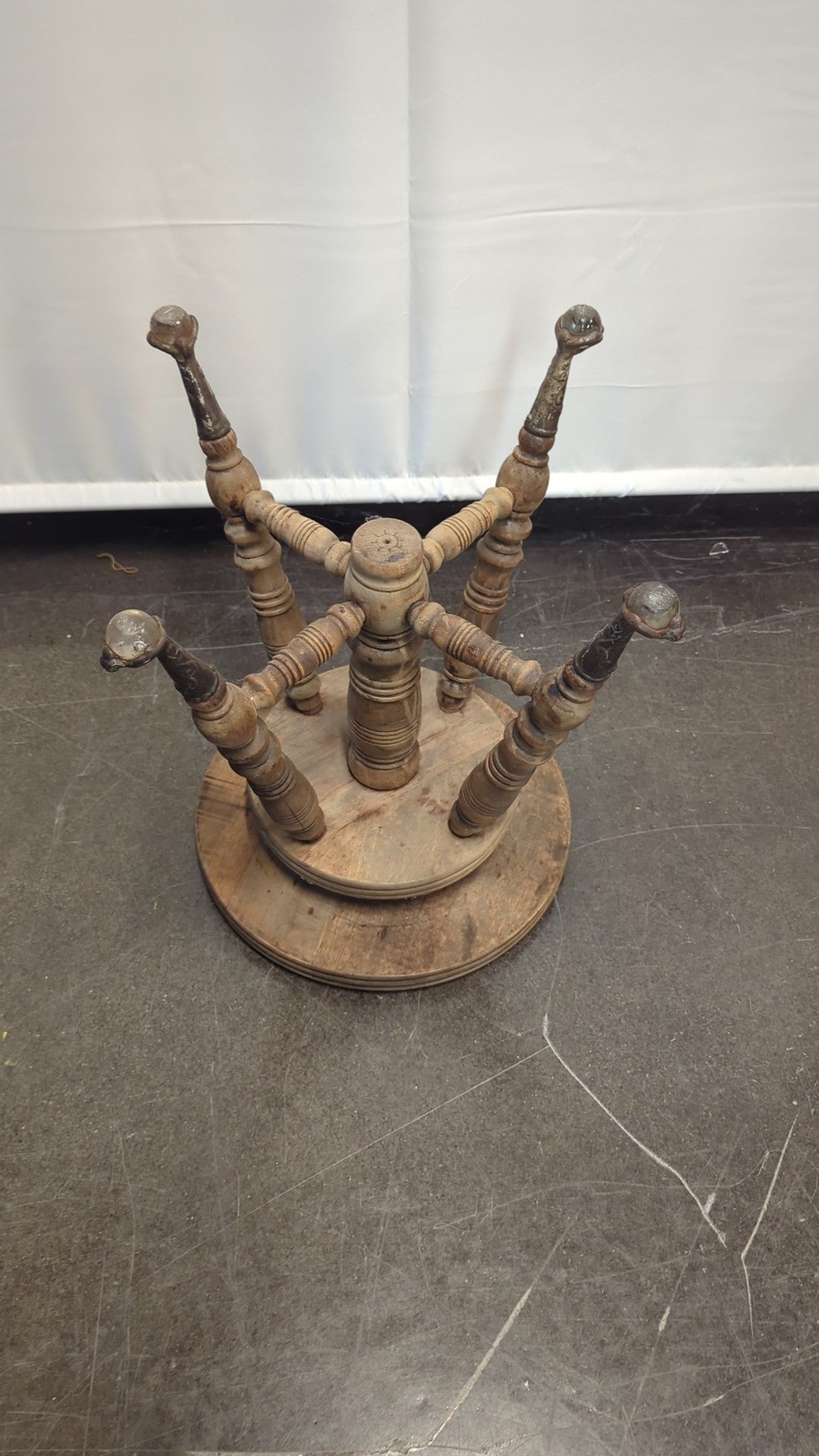 Antique Victorian Style Swivel Piano Stool with Claw Feet