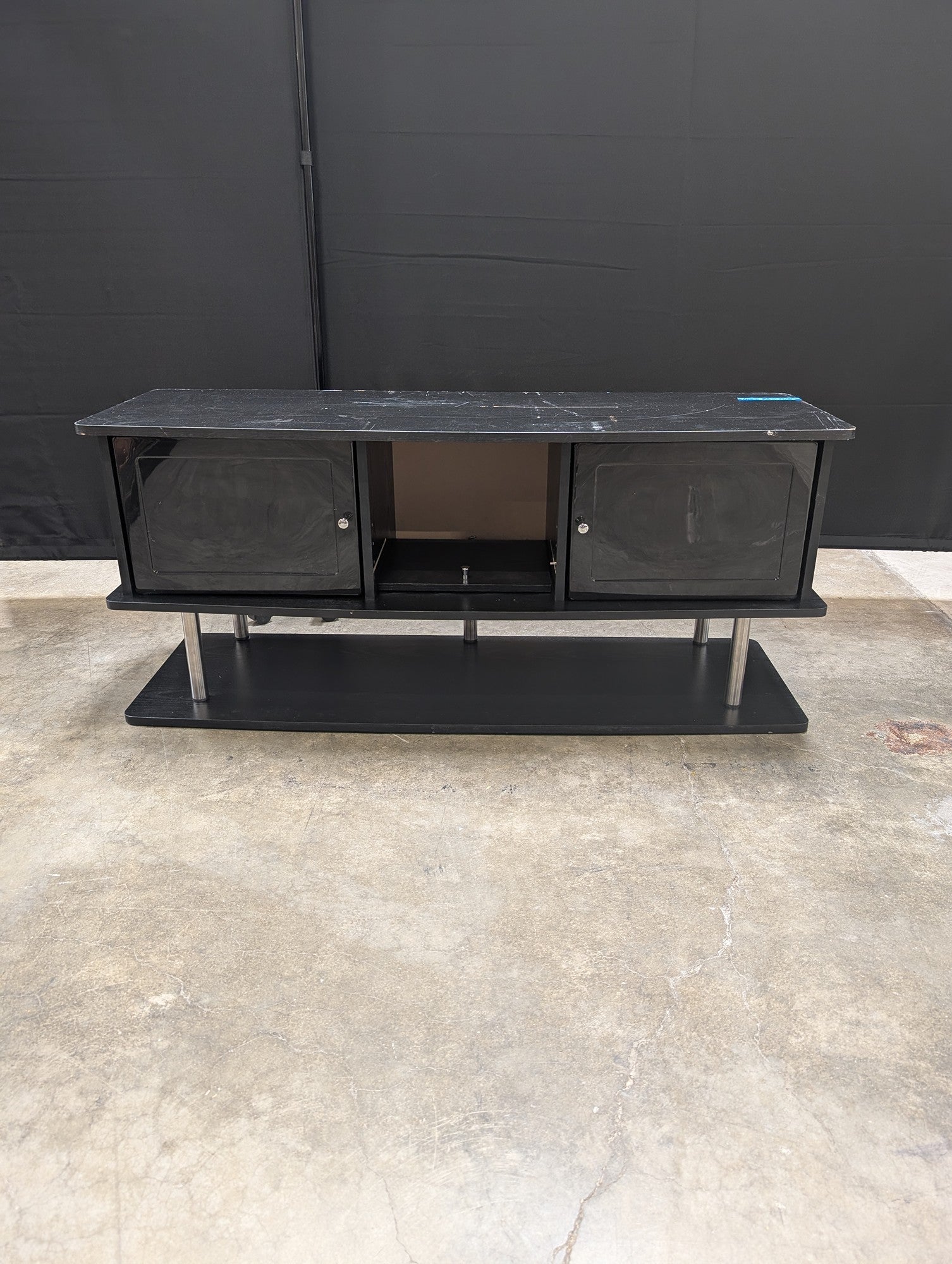 Modern Black Media Console Storage