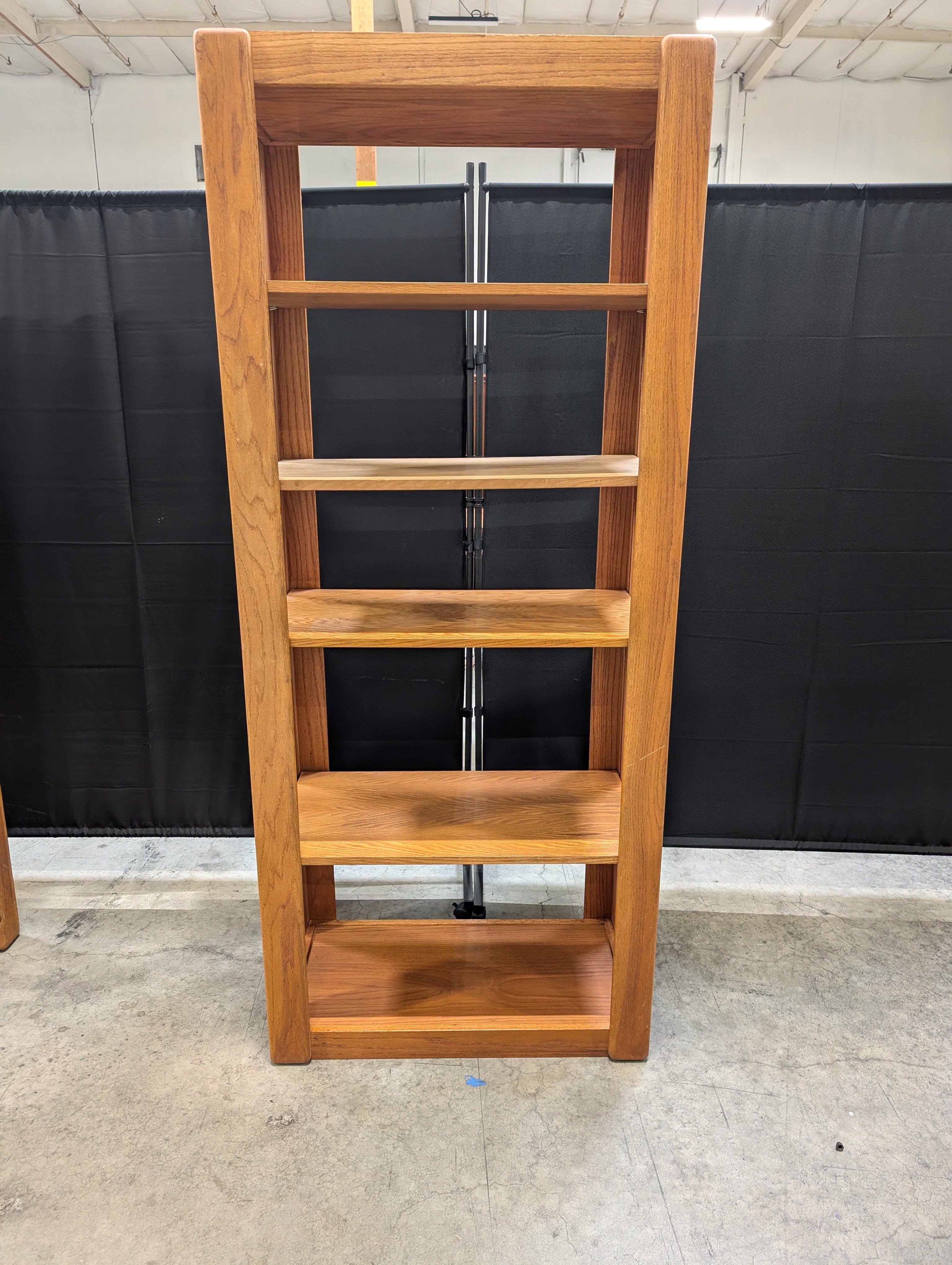 Mid-Century Style Angled Wood Bookshelf Display Unit