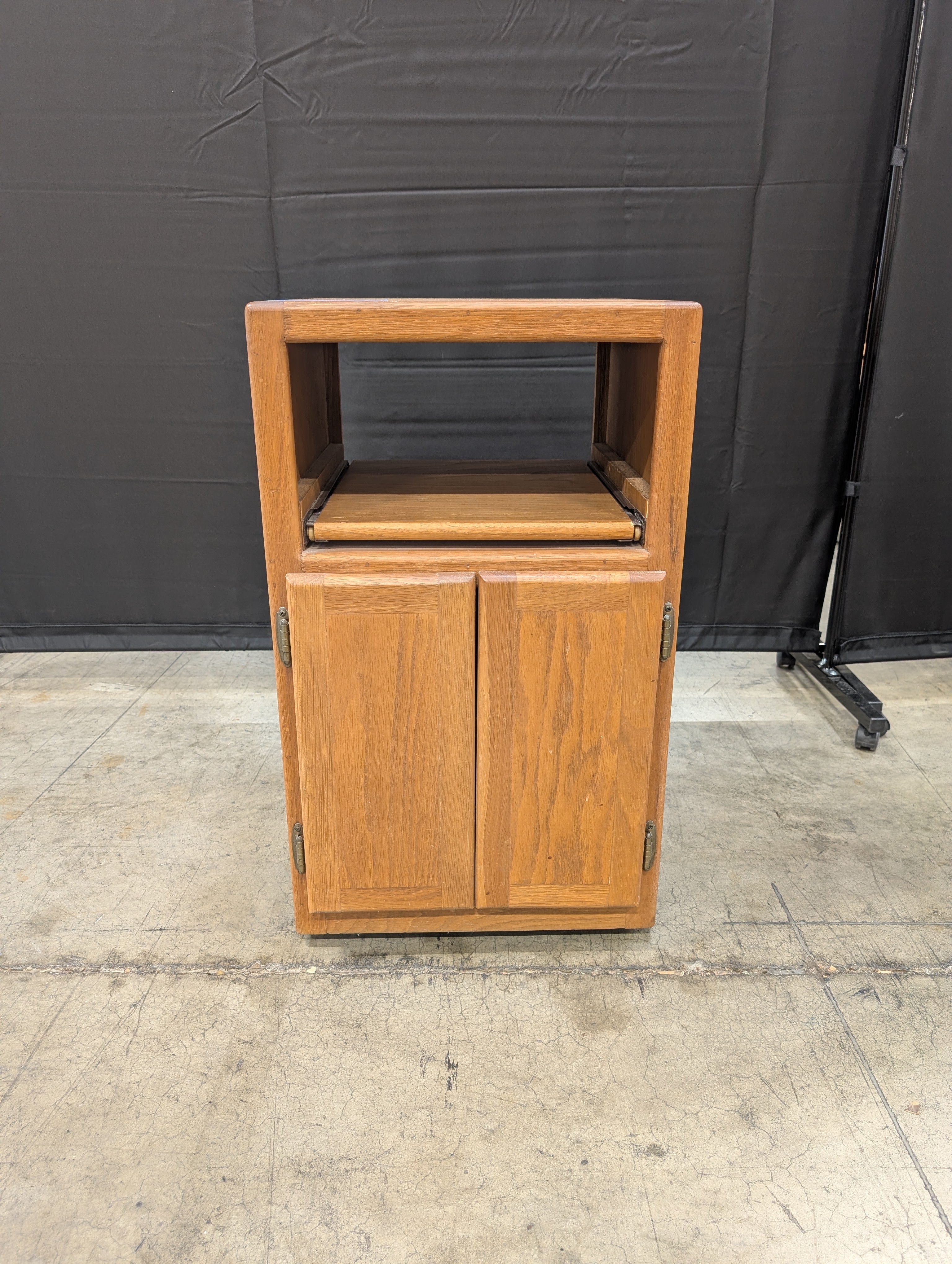 Light Oak Wood Single Drawer Nightstand