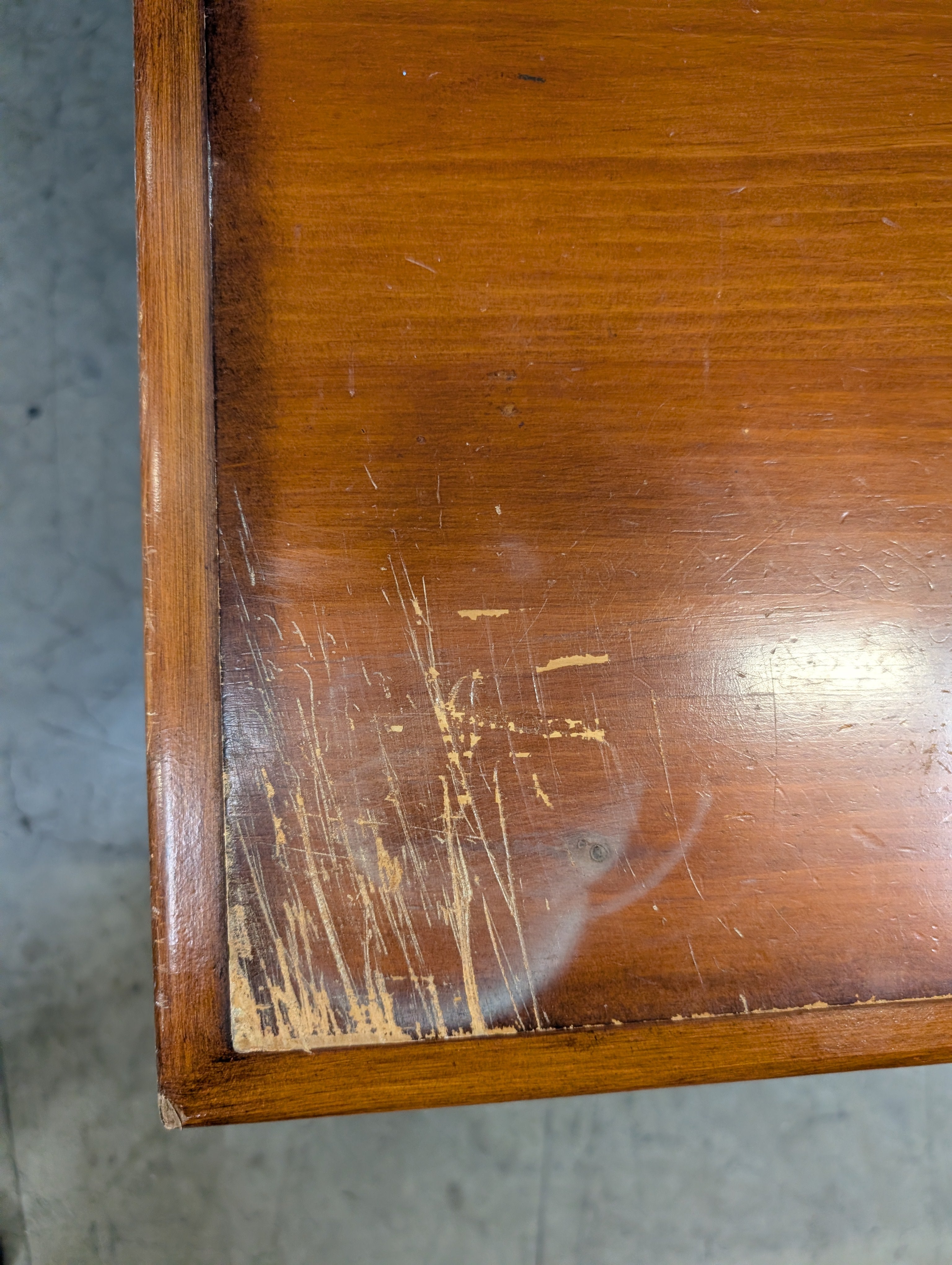 Used Hardwood Coffee Table with Two Storage Drawers