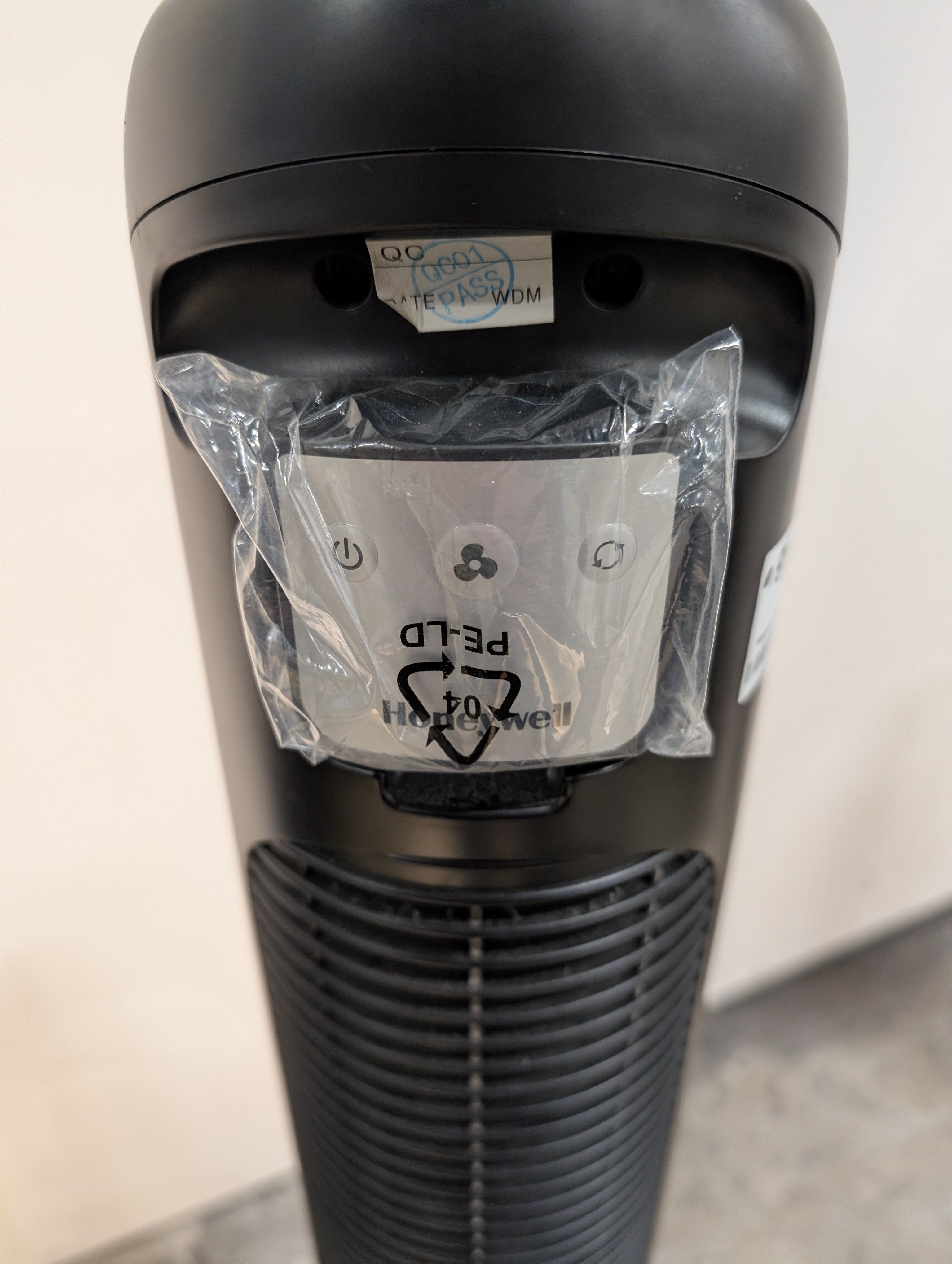 Honeywell QuietSet Black Oscillating Tower Fan