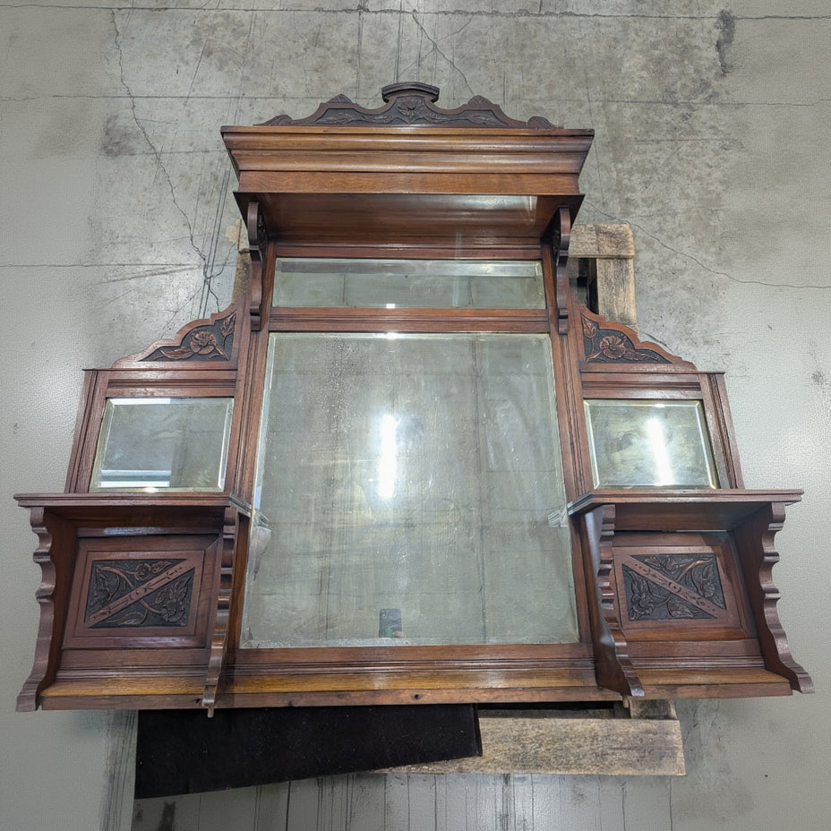Vintage Carved Wood Mirror *No Dresser*