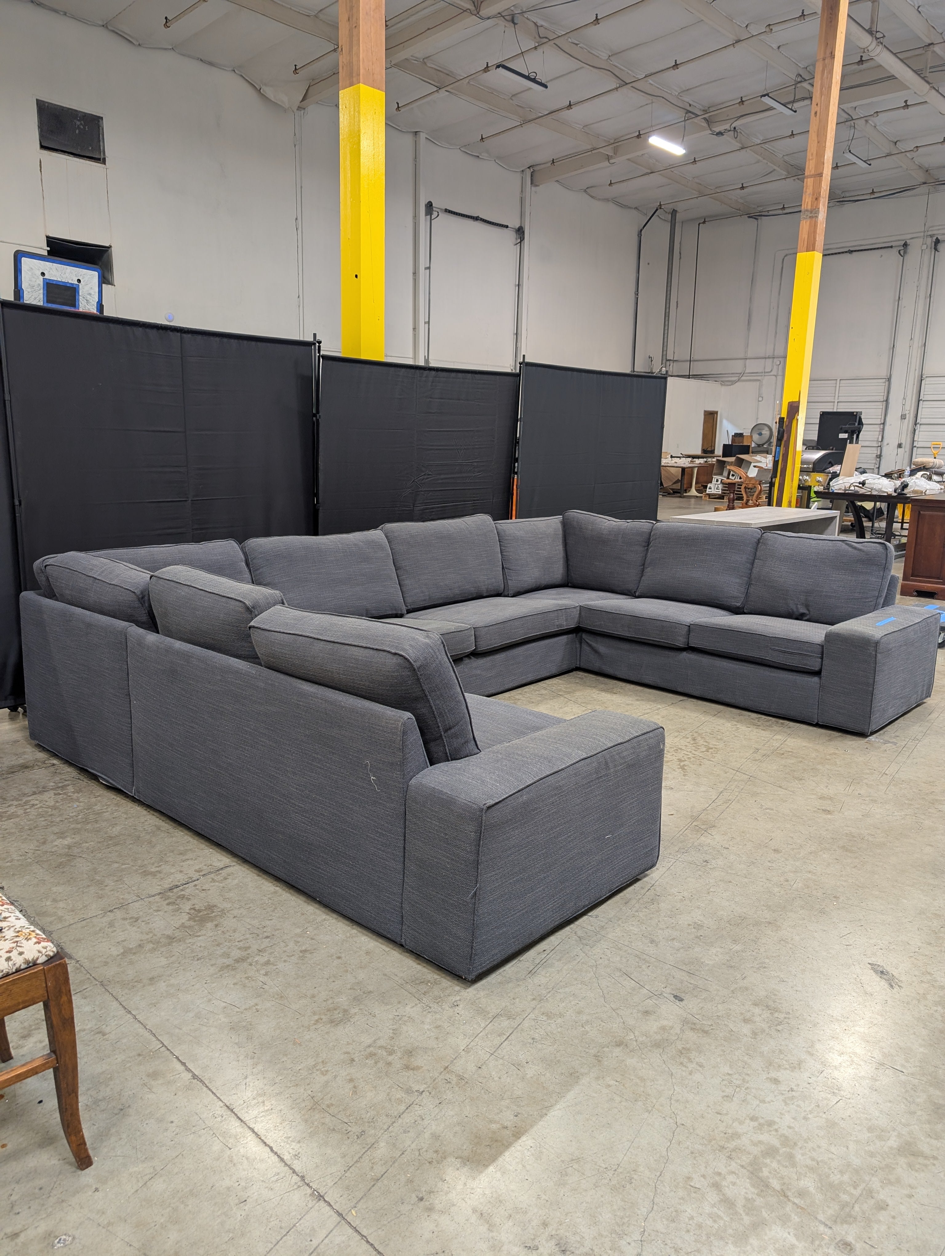 KIVIK Sectional, 6-seat, Gunnared medium gray