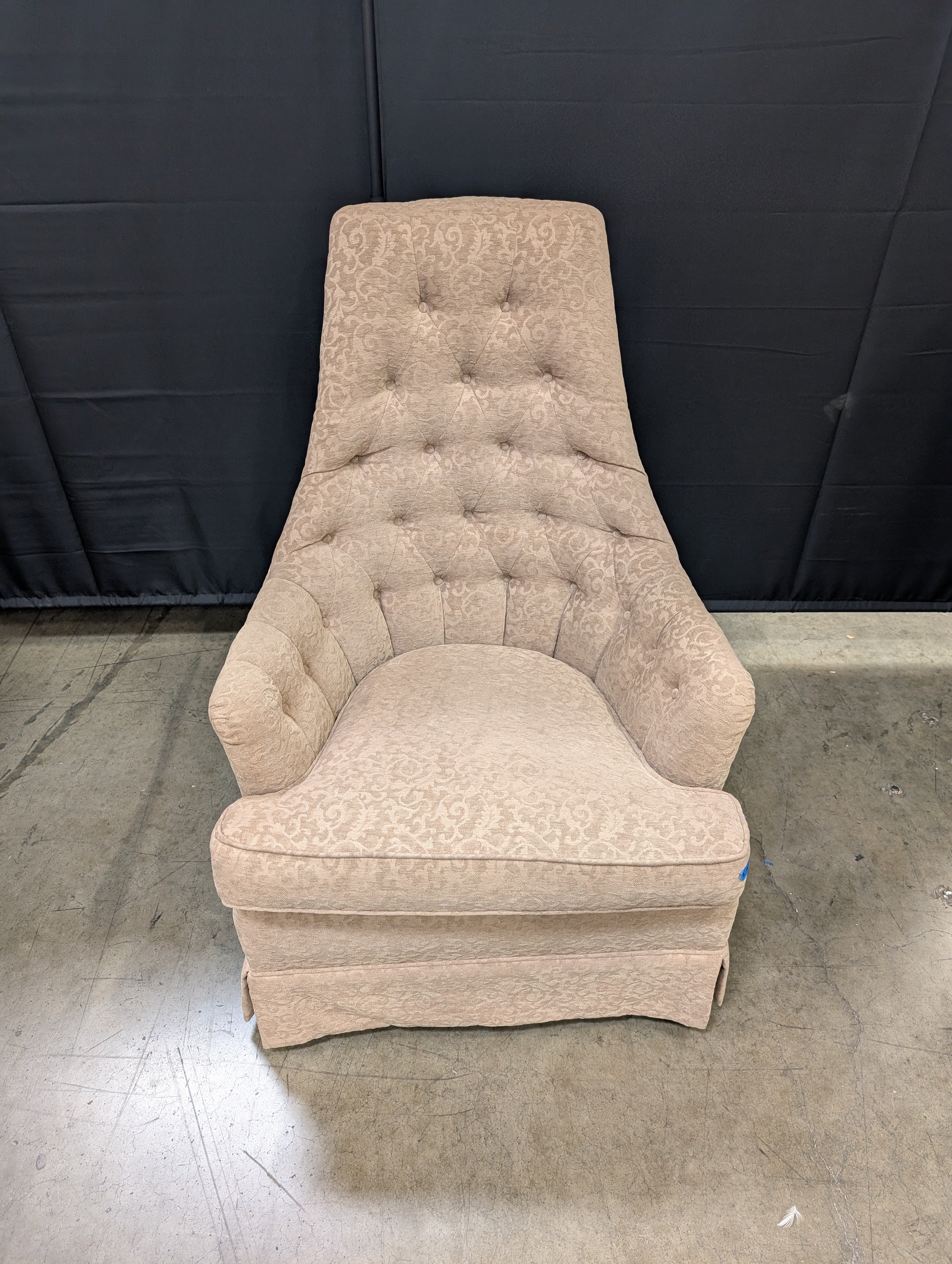 Tufted High-Back Upholstered Lounge Armchair