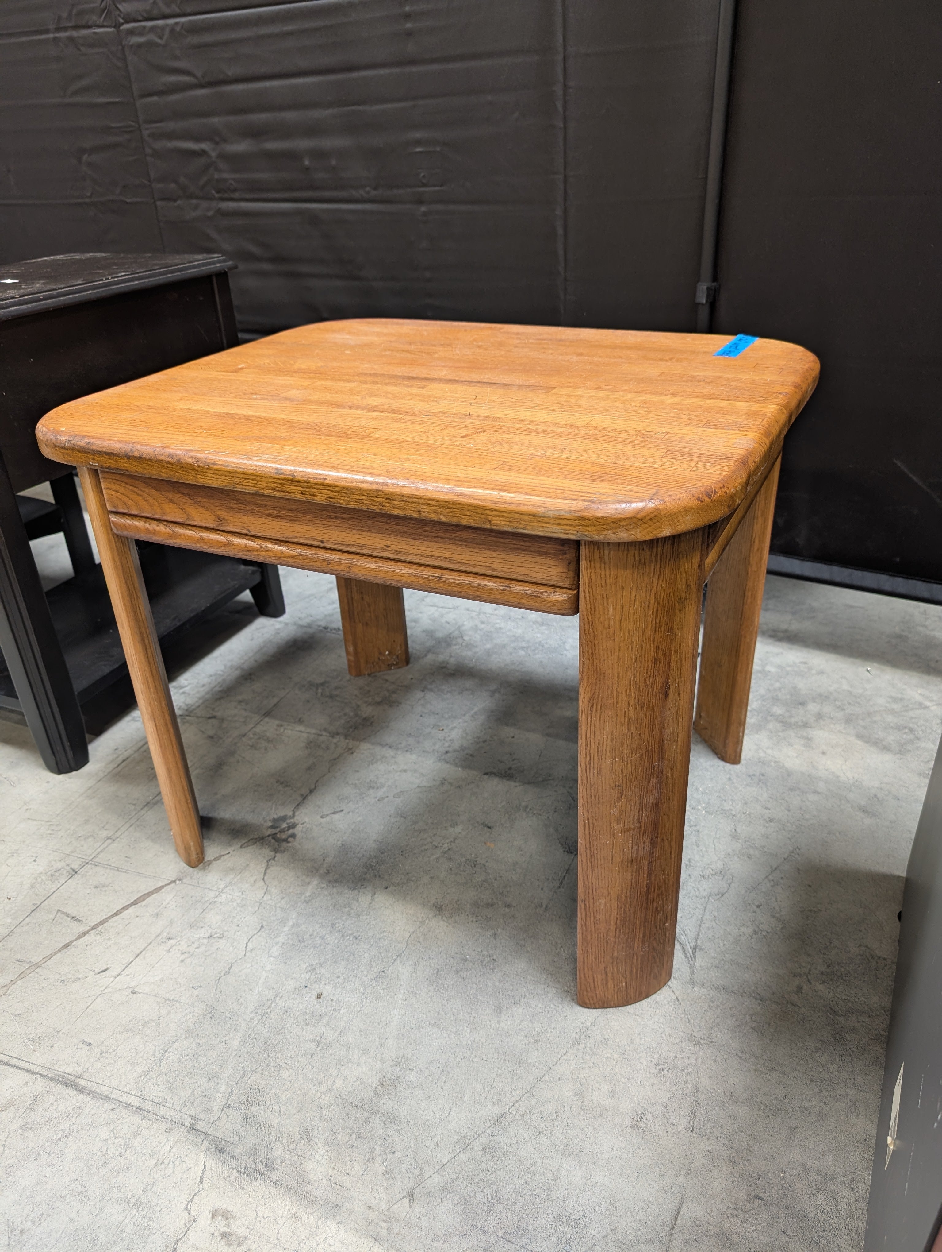 Solid Hardwood Square Side Table with Rounded Corners