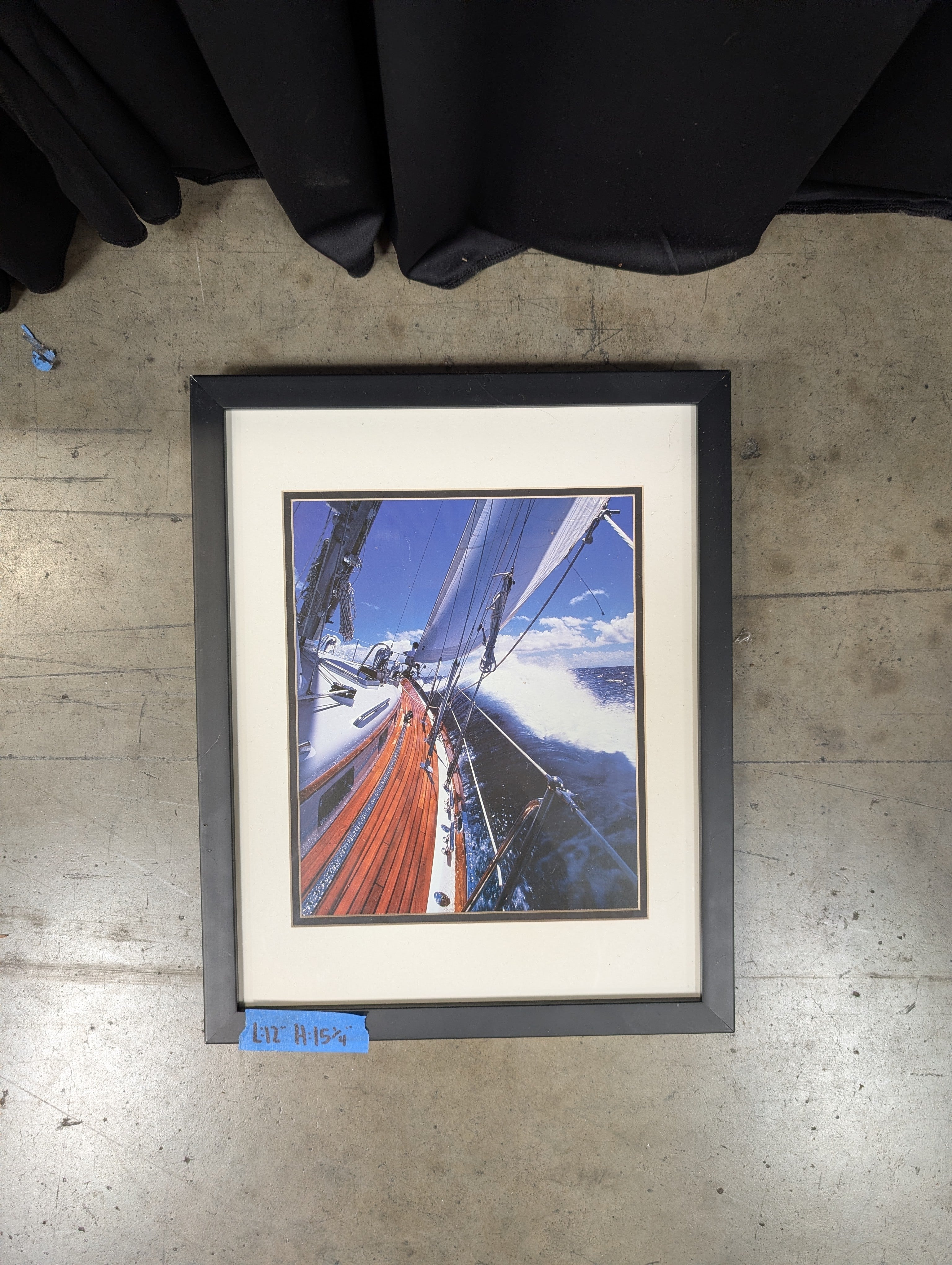 City Skyline Dusk Framed Photograph in Wood