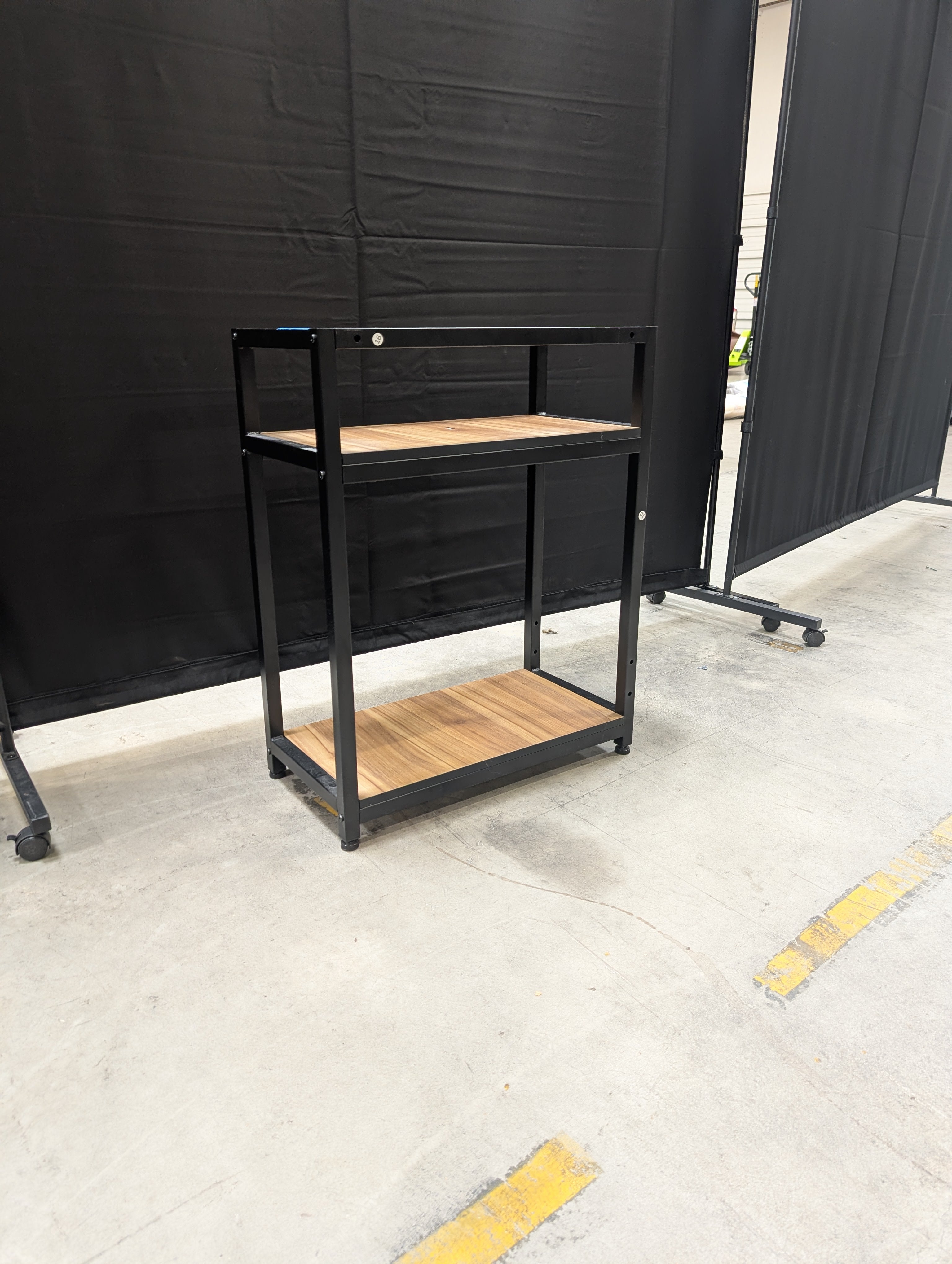 Modern Industrial Two-Tier Storage Shelf Unit