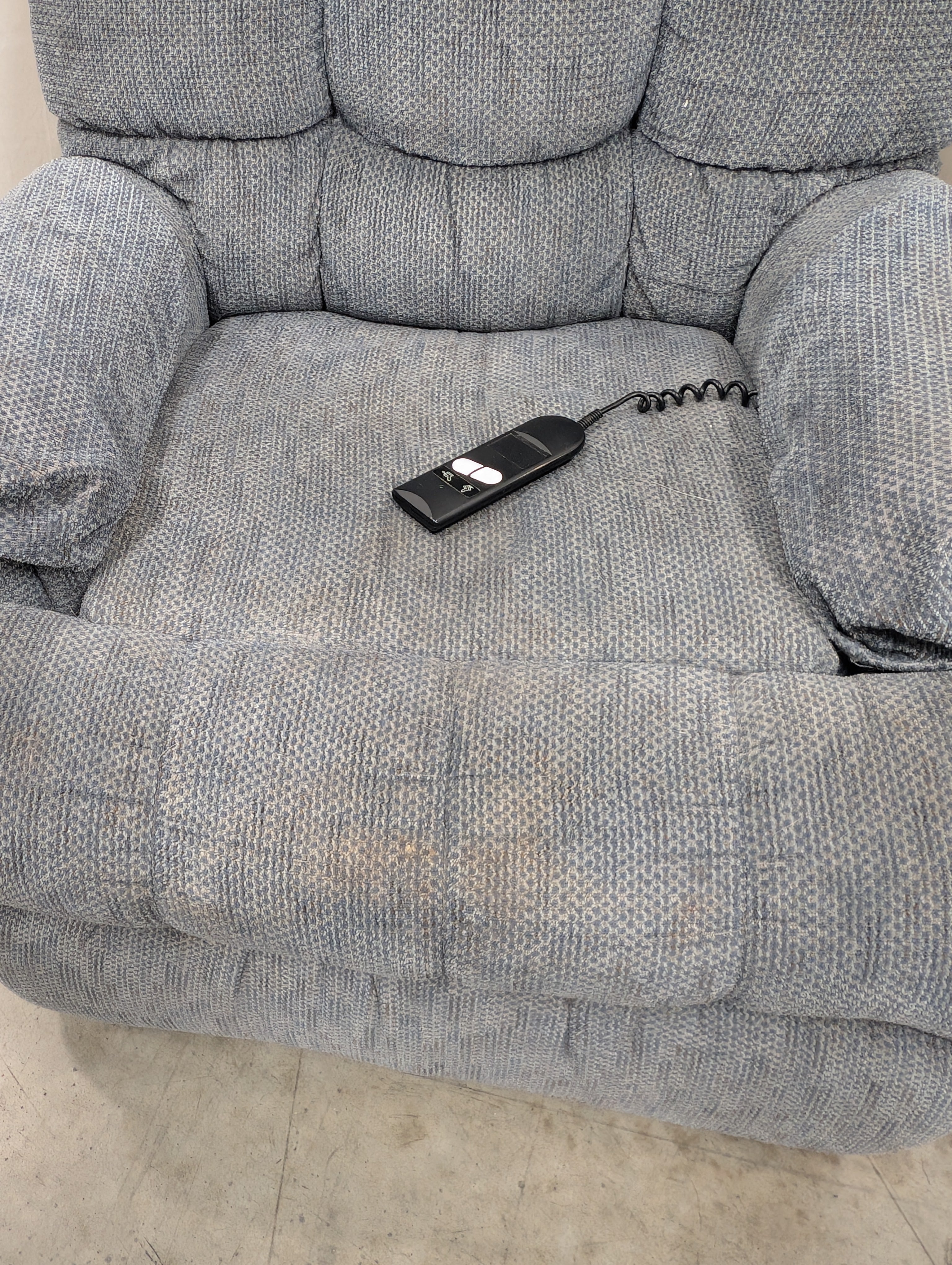 Comfortable Grey Fabric Power Recliner Chair