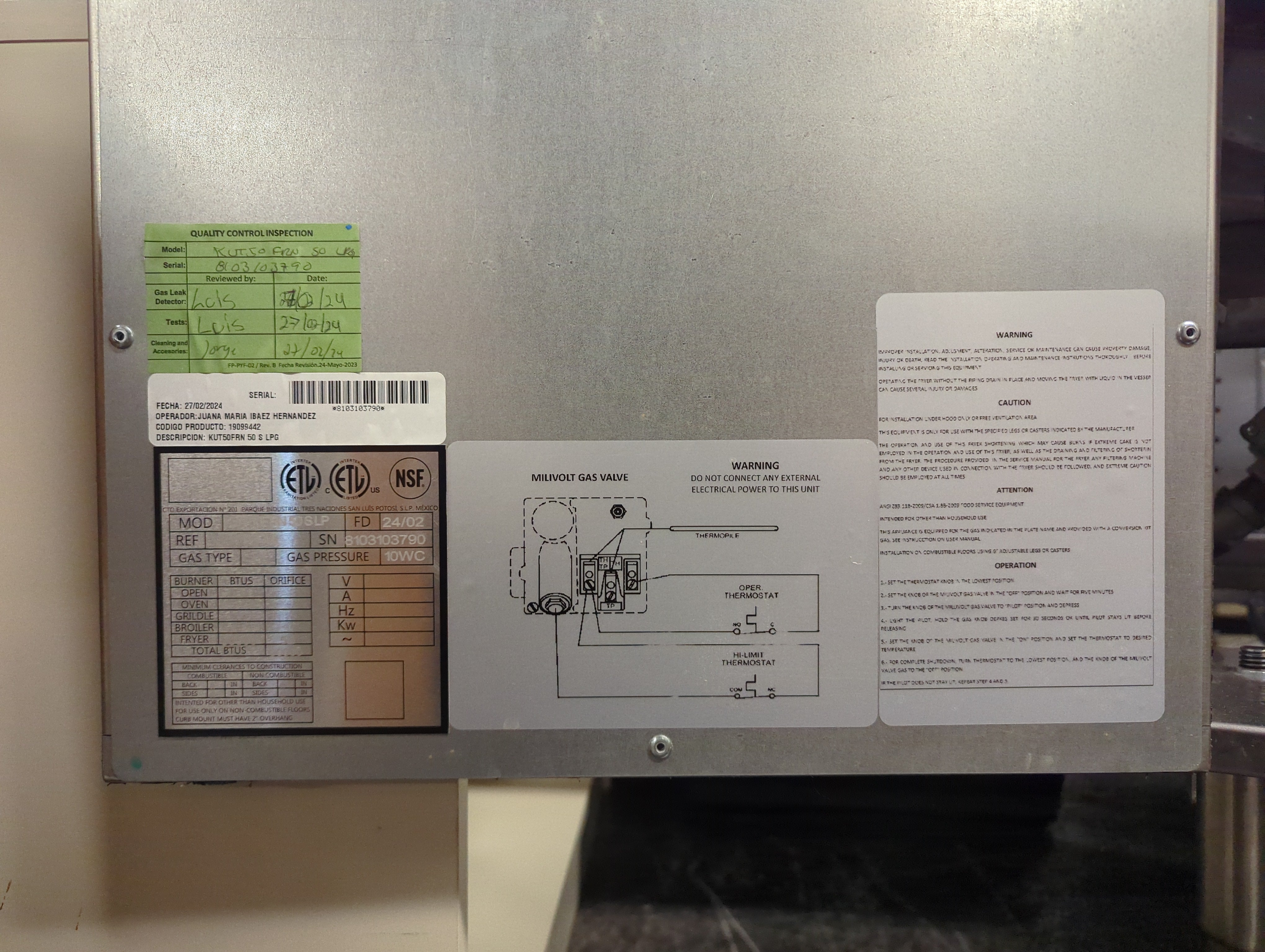 Kutano (LP) Gas Fryer