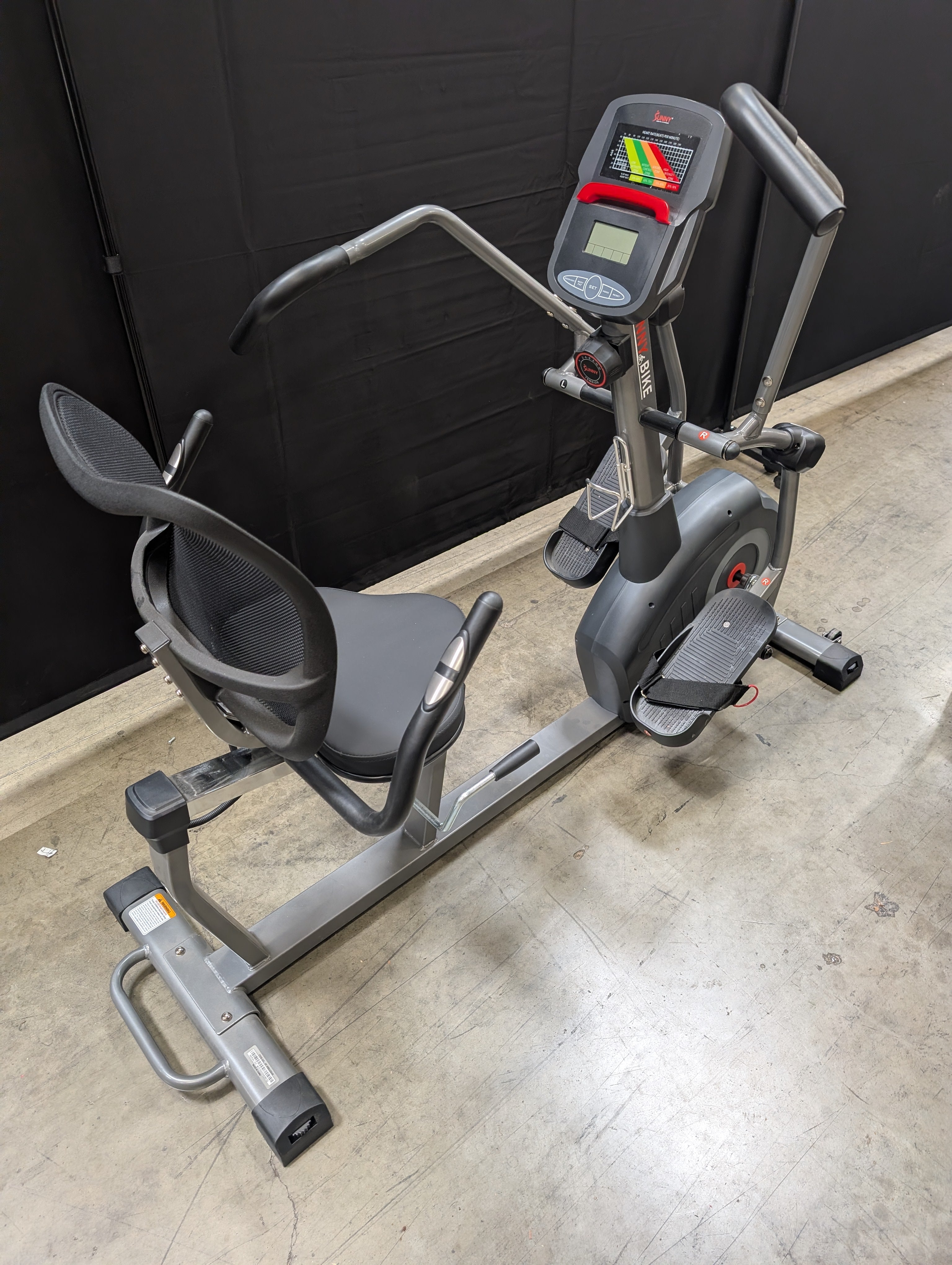 Sunny Health & Fitness Recumbent Cross Trainer Exercise Bike