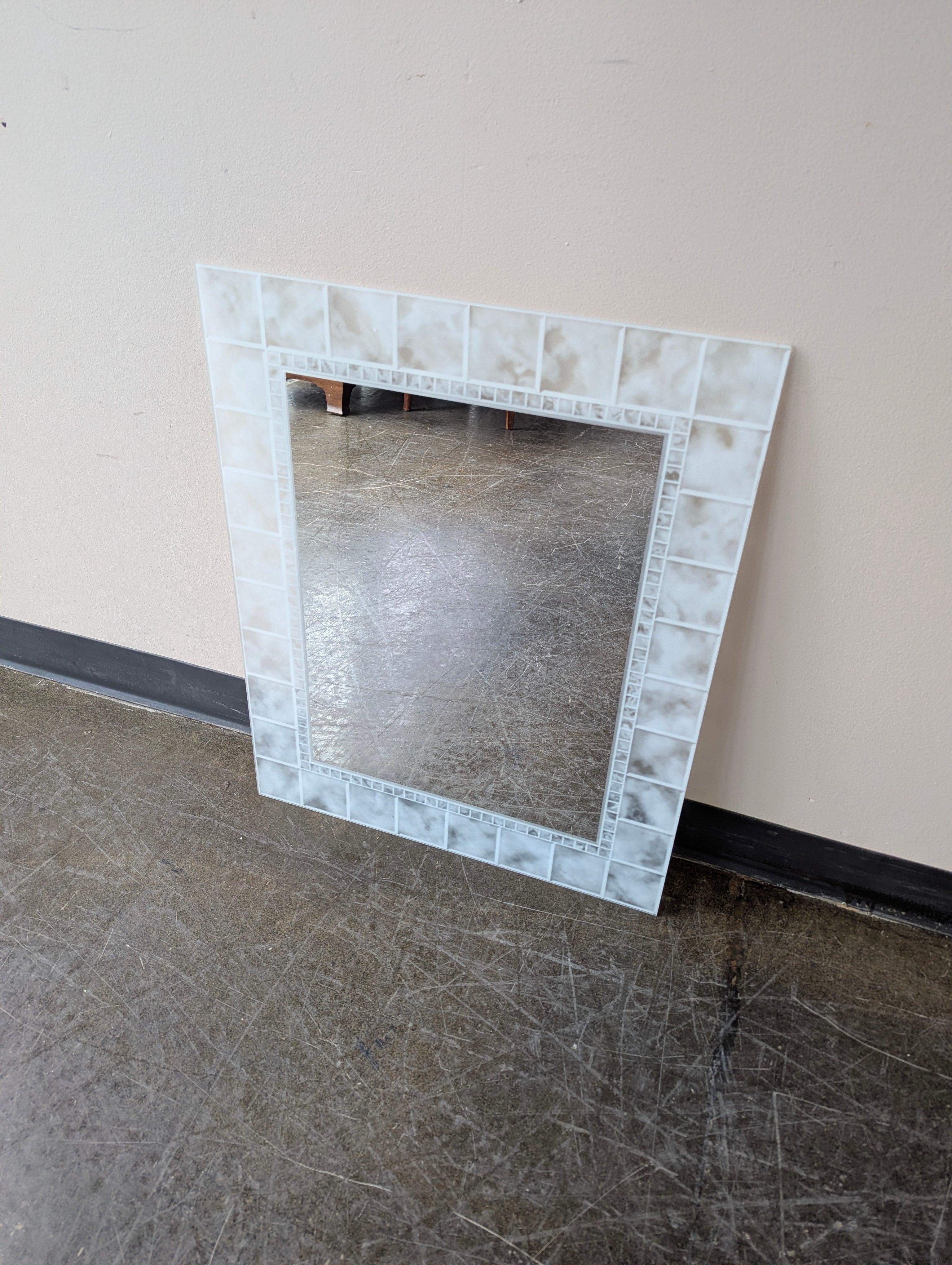Contemporary Mosaic Framed Wall Mirror