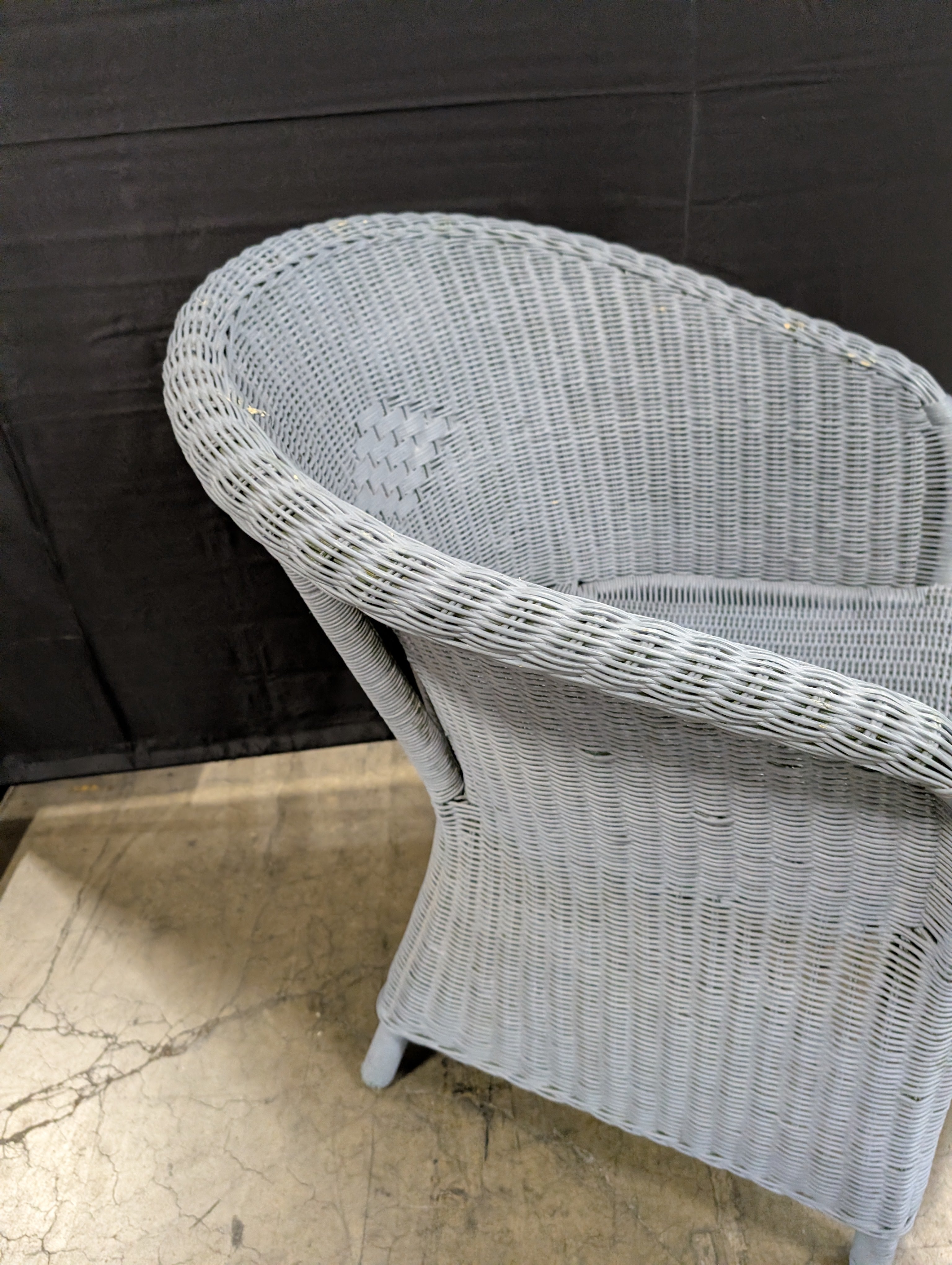 Grey Woven Composite Outdoor Patio Chair