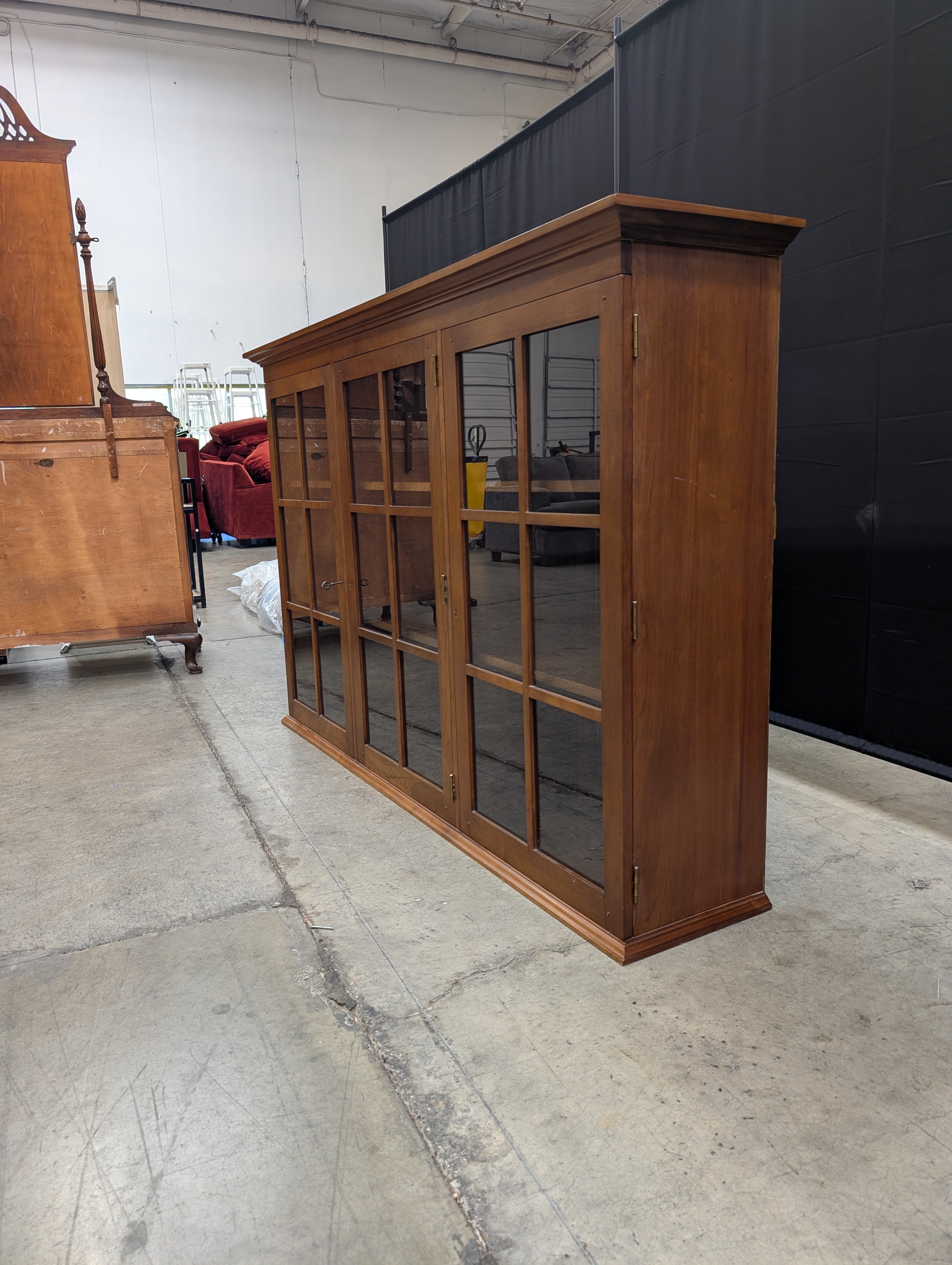 Stickley Furniture Wooden Display Cabinet with Glass Doors
