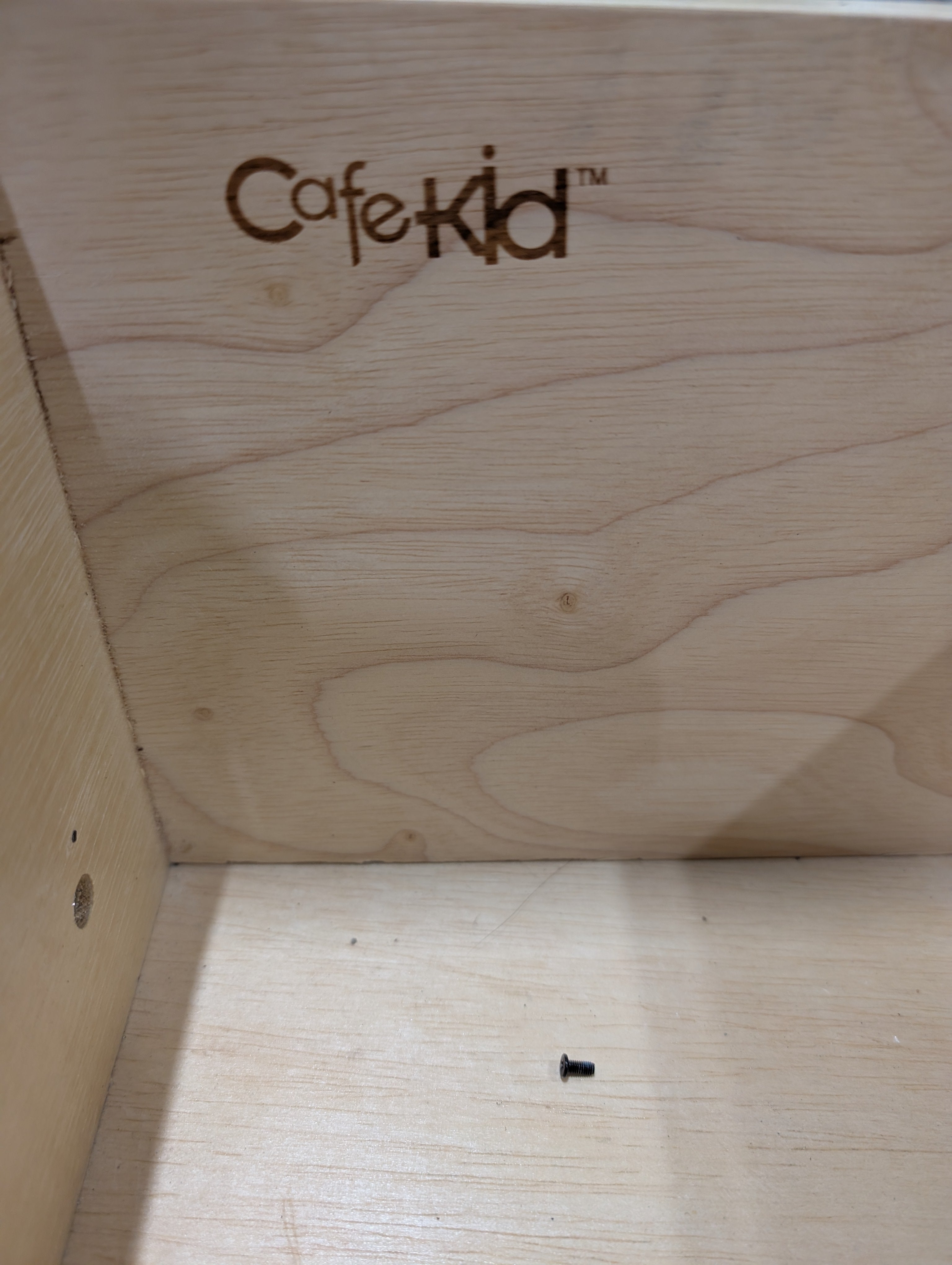 Cafe Kid Dark Navy Blue Six-Drawer Chest with Light Wood Top