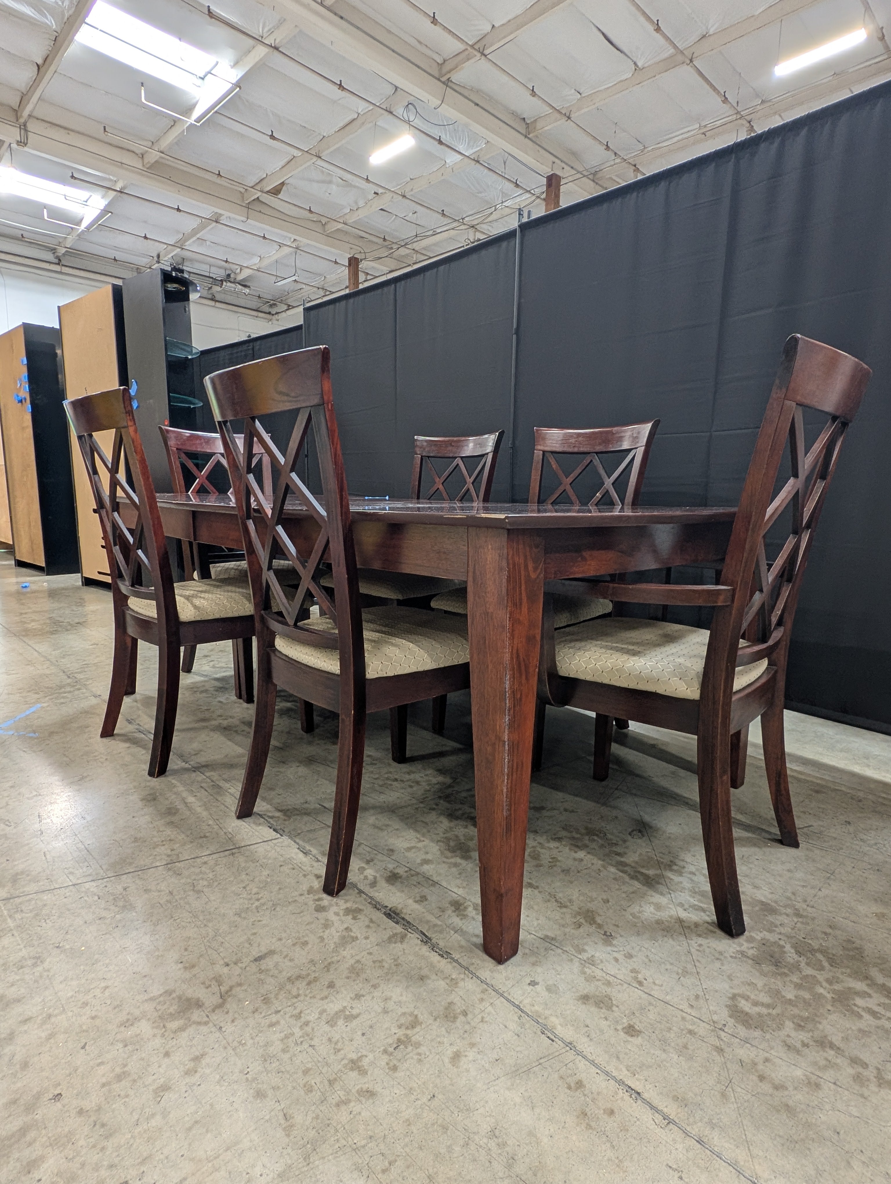 Substantial Dark Wood Hamilton & Spill Furniture Dining set with Six Chairs