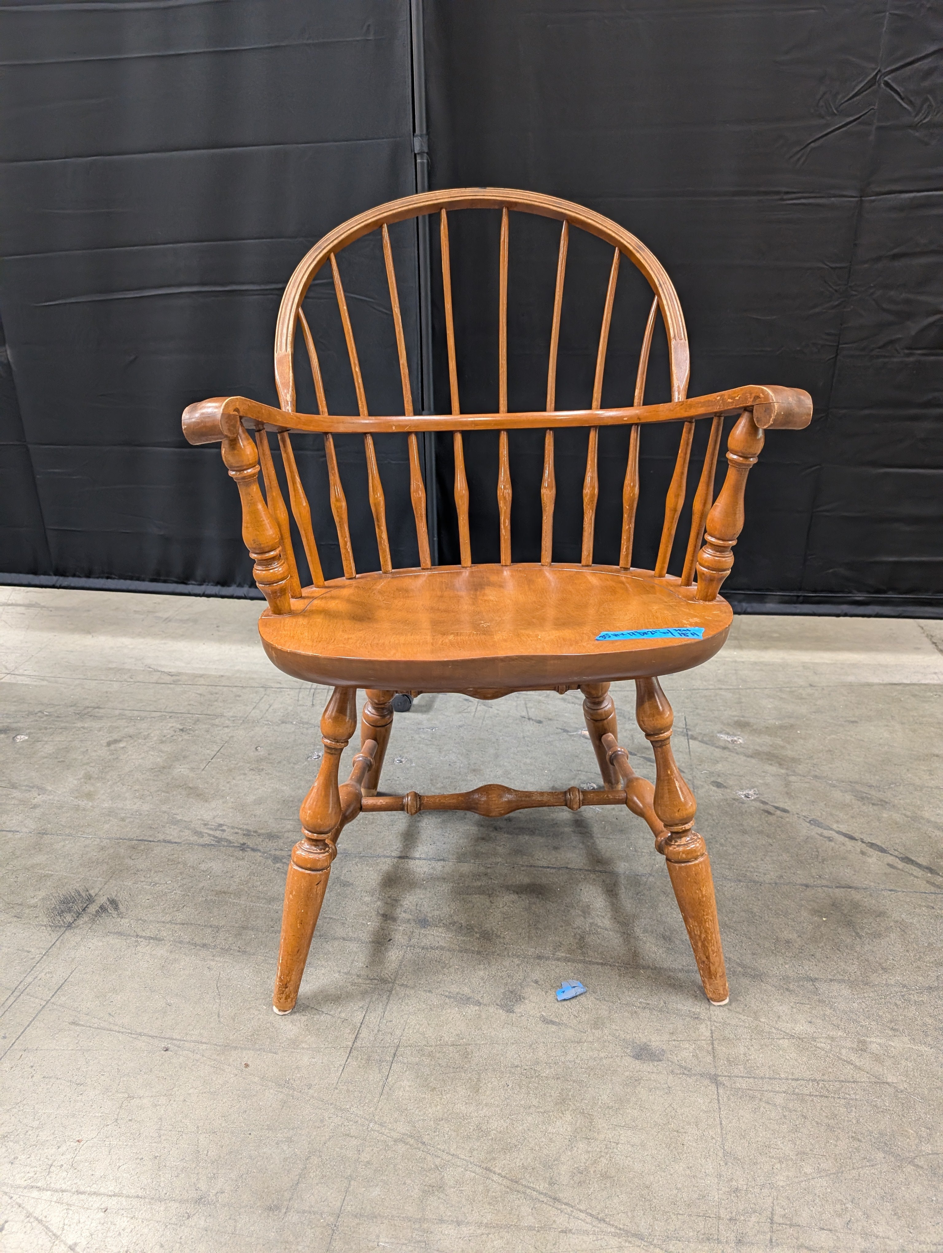 Honey Wood Windsor Style Arm Chair