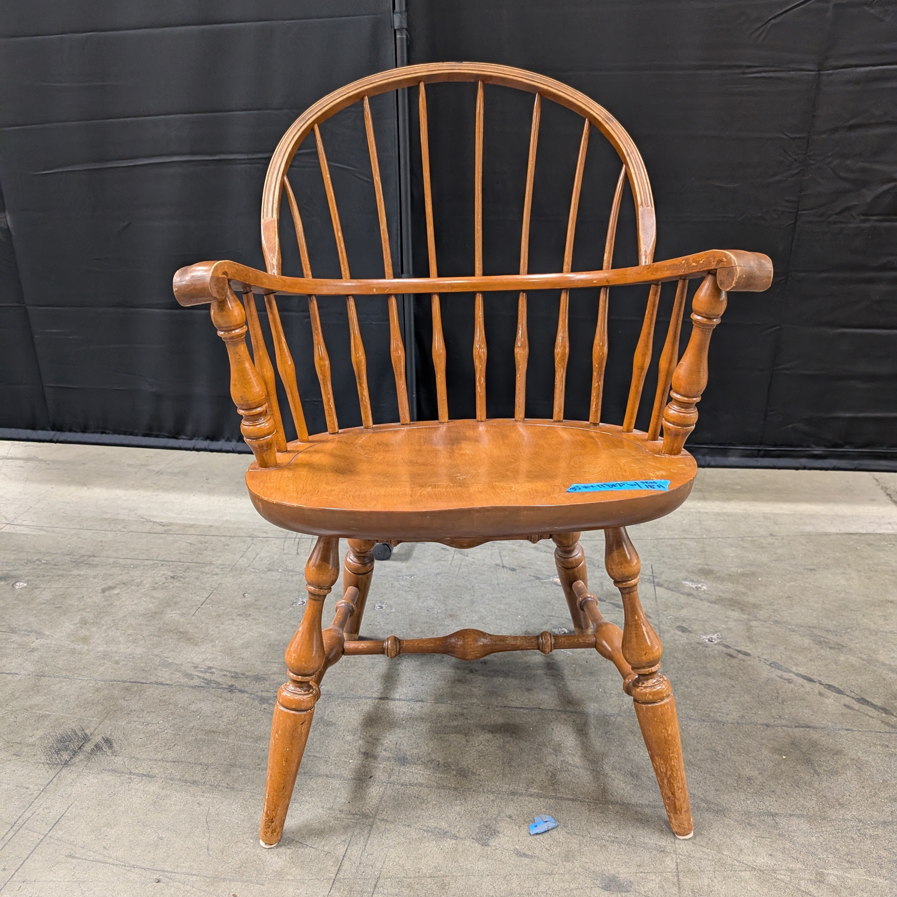 Honey Wood Windsor Style Arm Chair