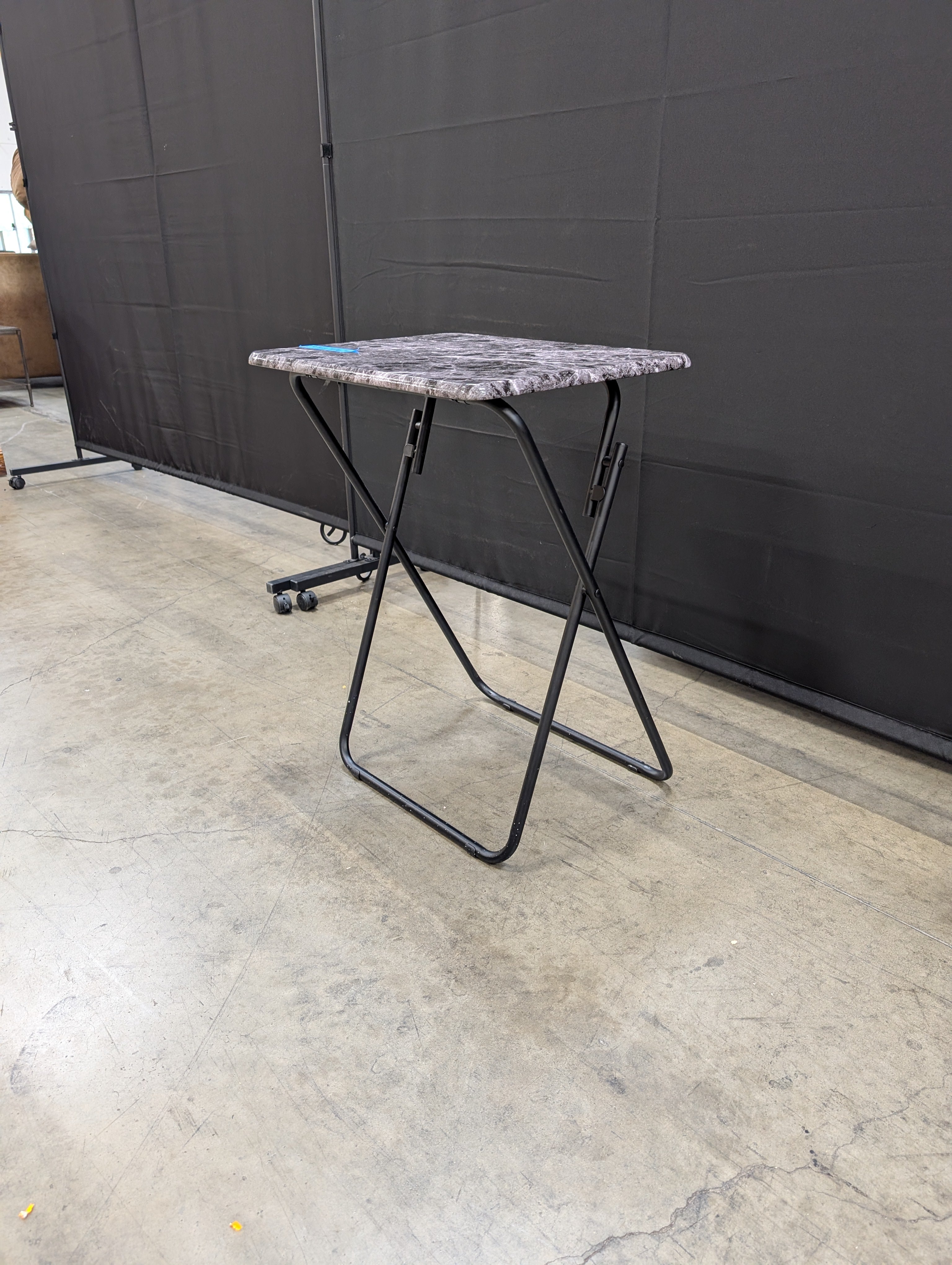 Portable Faux Marble Folding Side Table