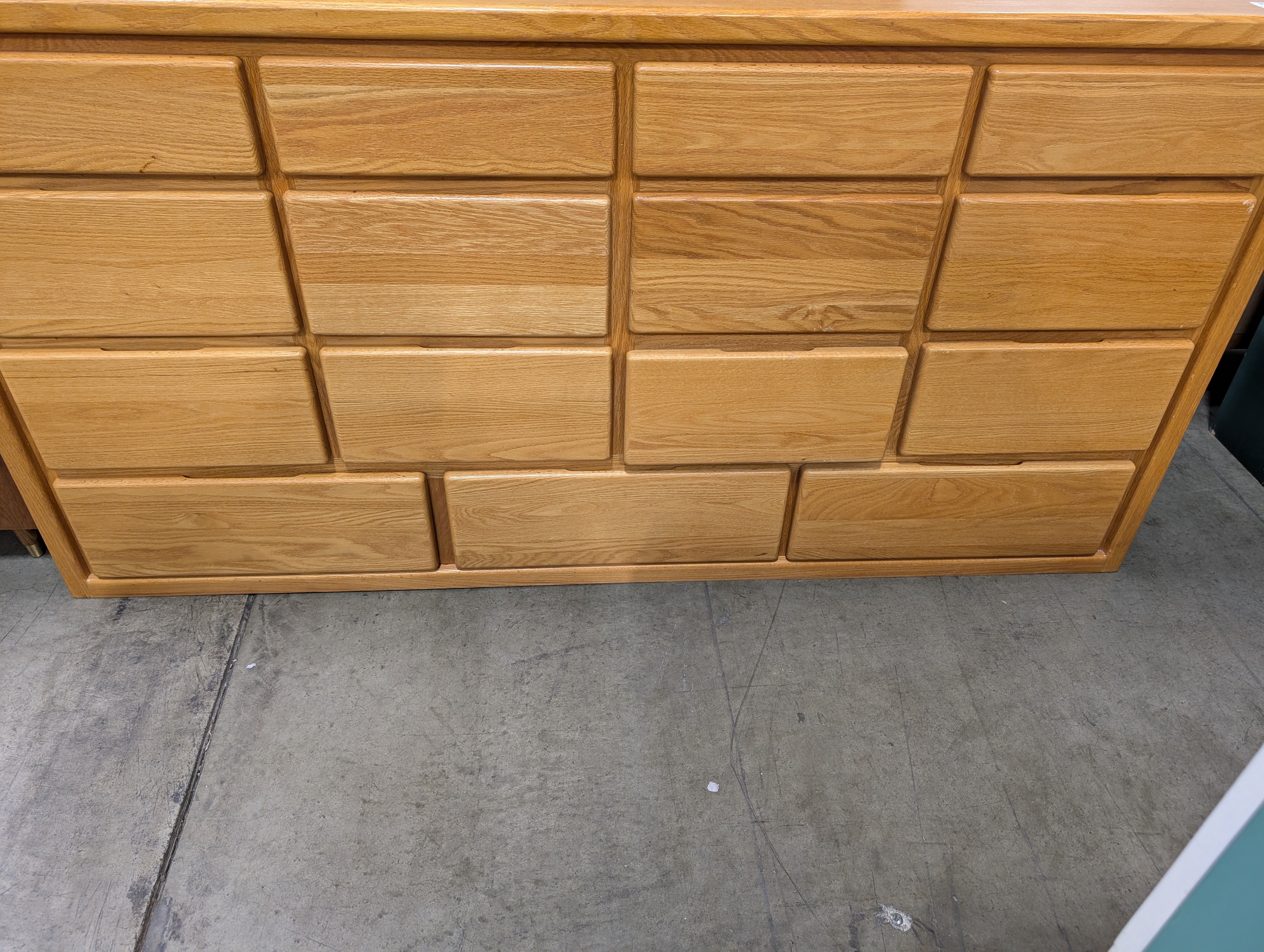 Natural Wood Multi-Drawer Dresser Cabinet