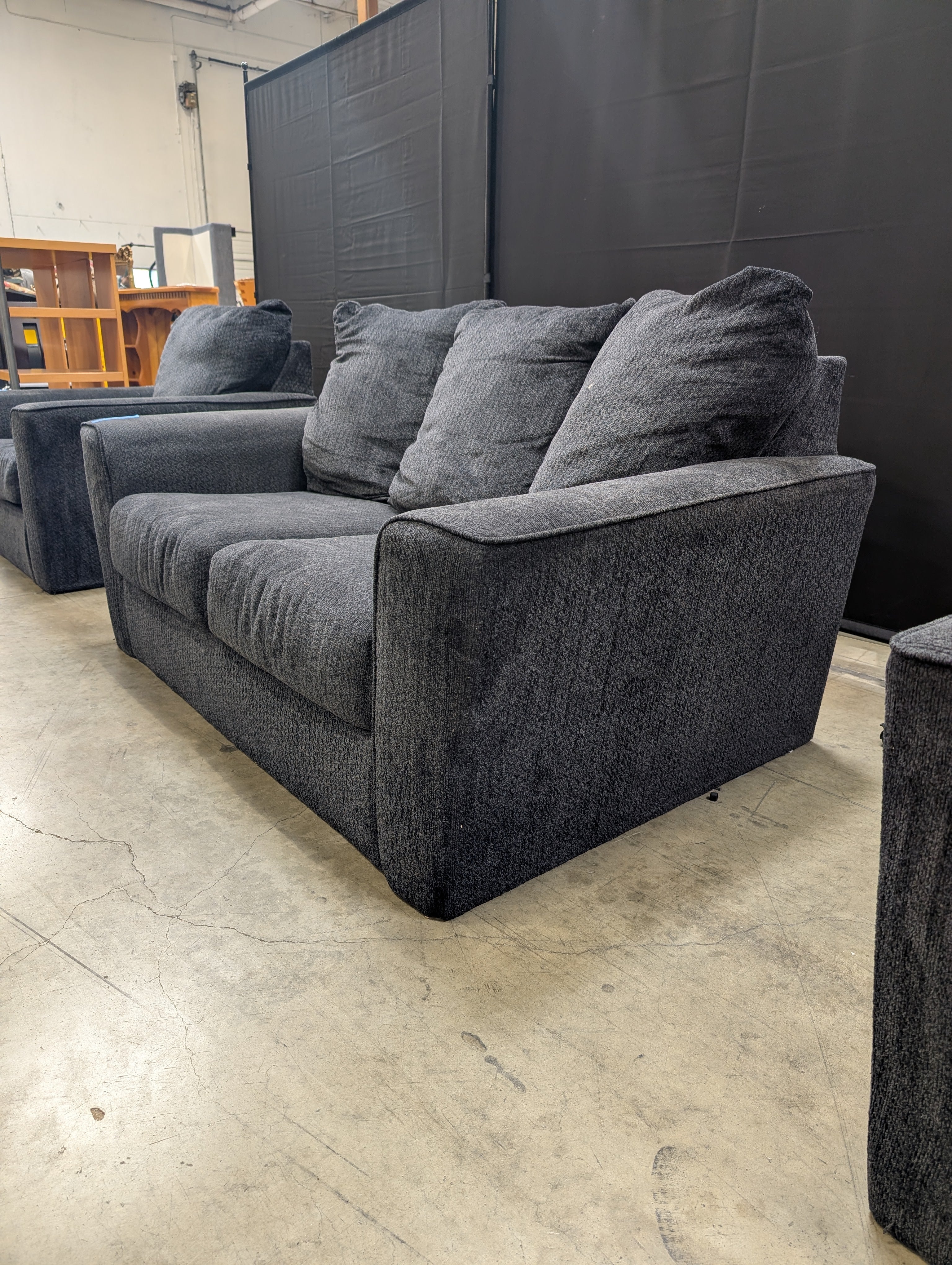 Dark Grey Upholstered Ashley Furniture Sofa
