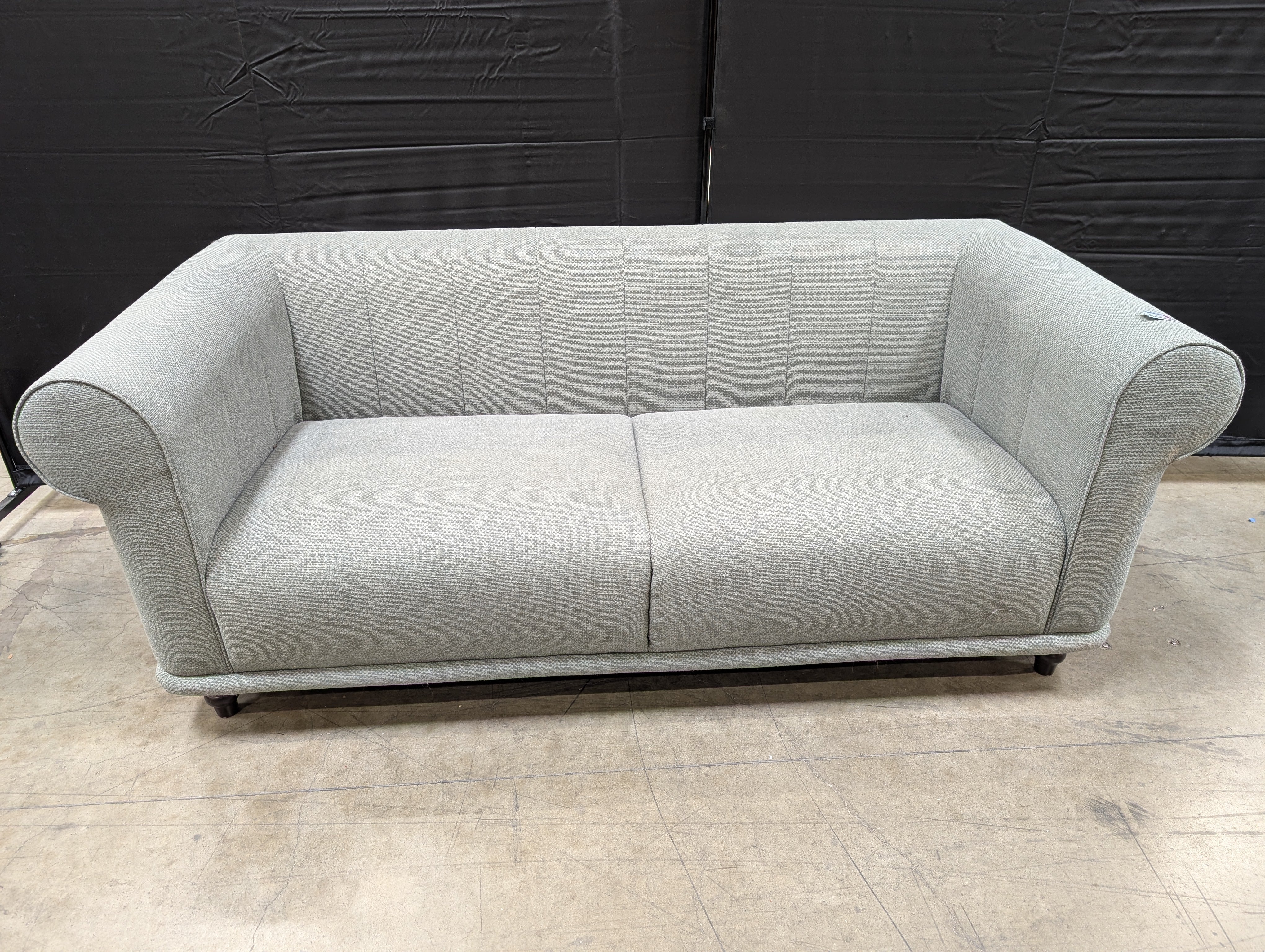 Modern Ikea Two-Seater Sofa with Curved Arms