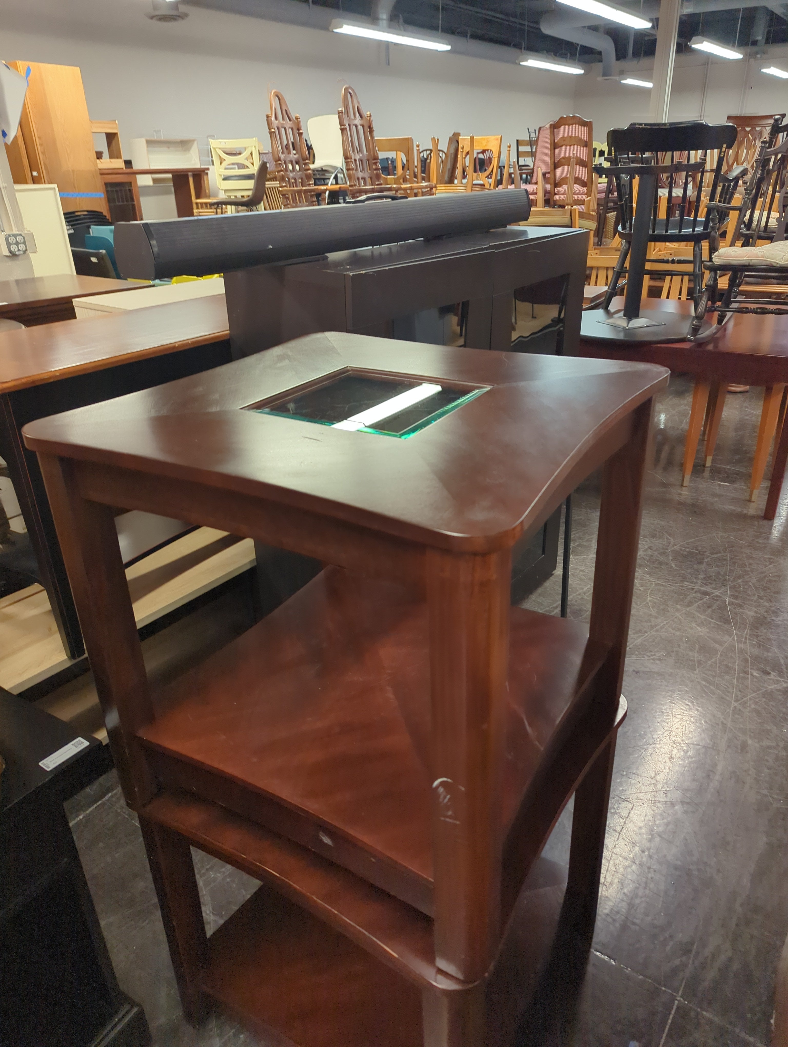 Pair of Dark Wood Side Table