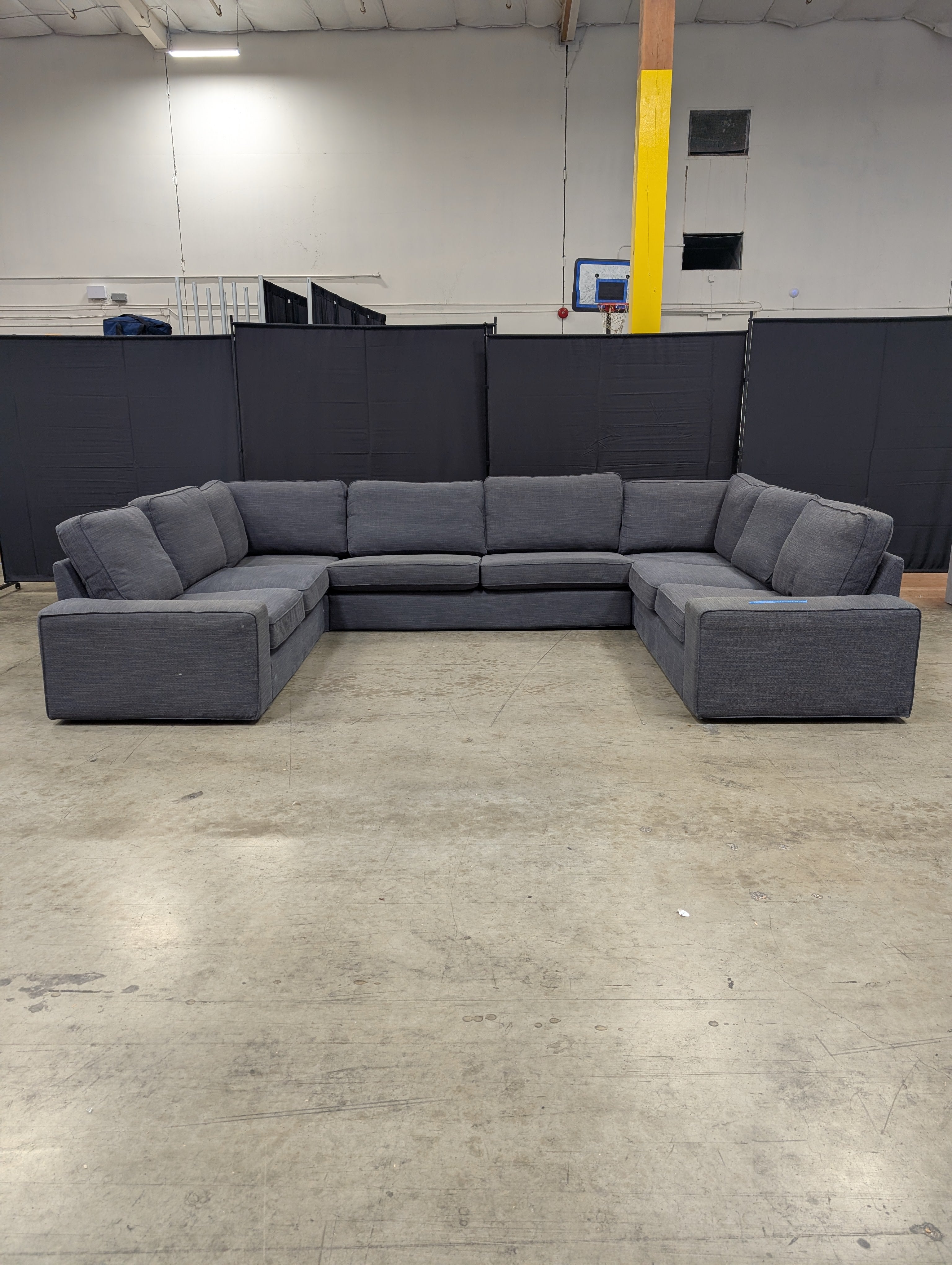 KIVIK Sectional, 6-seat, Gunnared medium gray