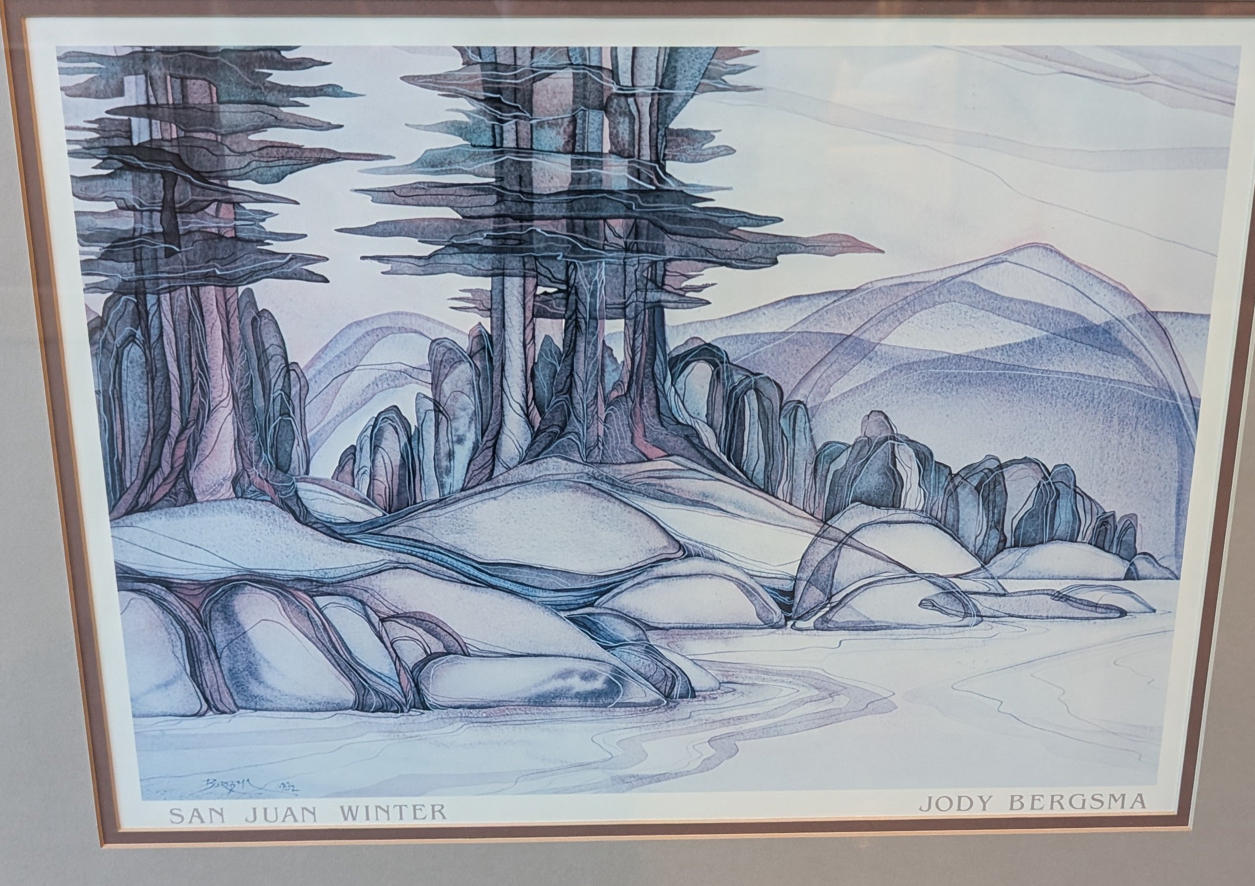 Jody Bergsma San Juan Winter Landscape Framed Art Print