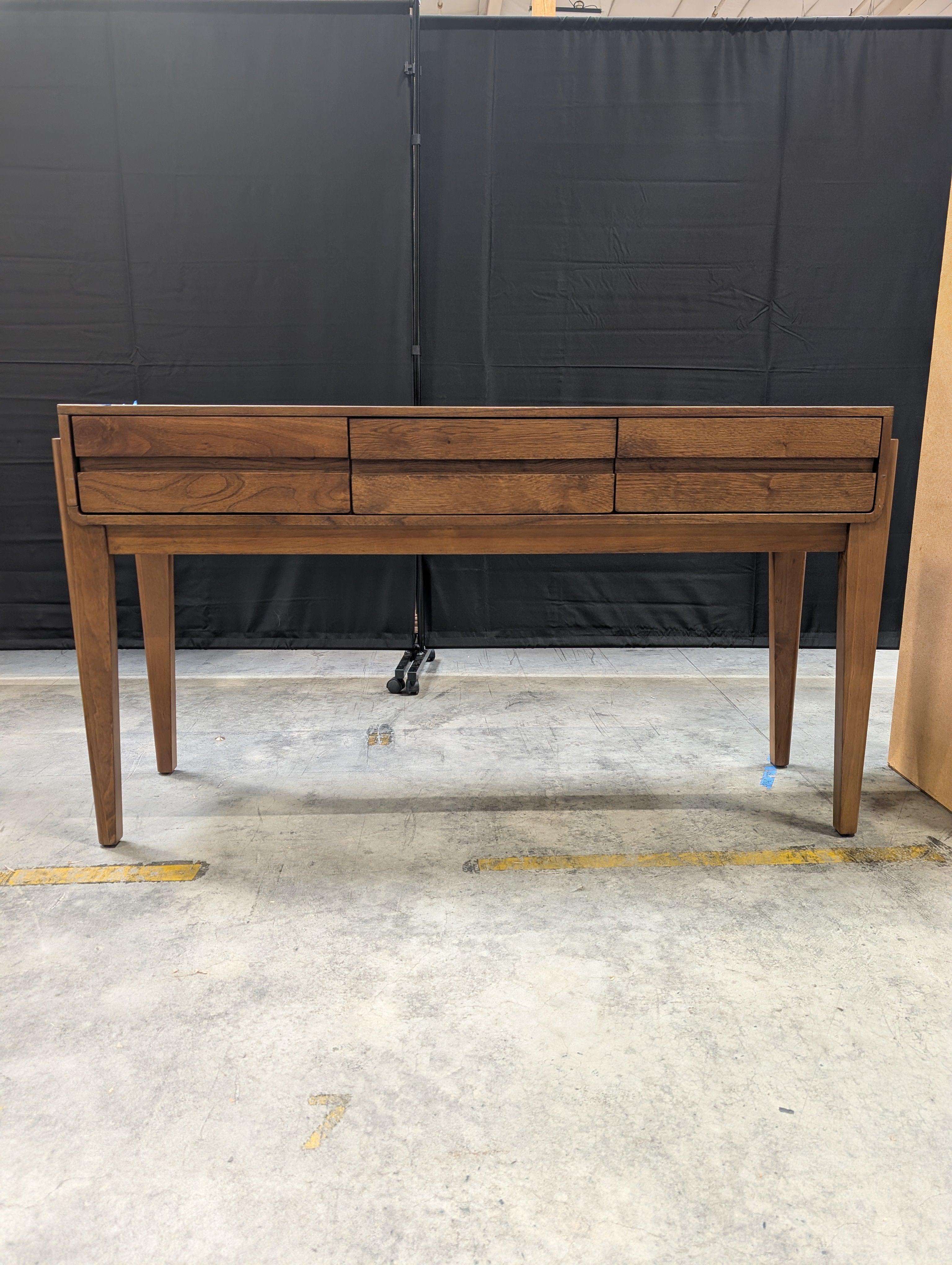 Mid-Century Style Brown Wood Desk