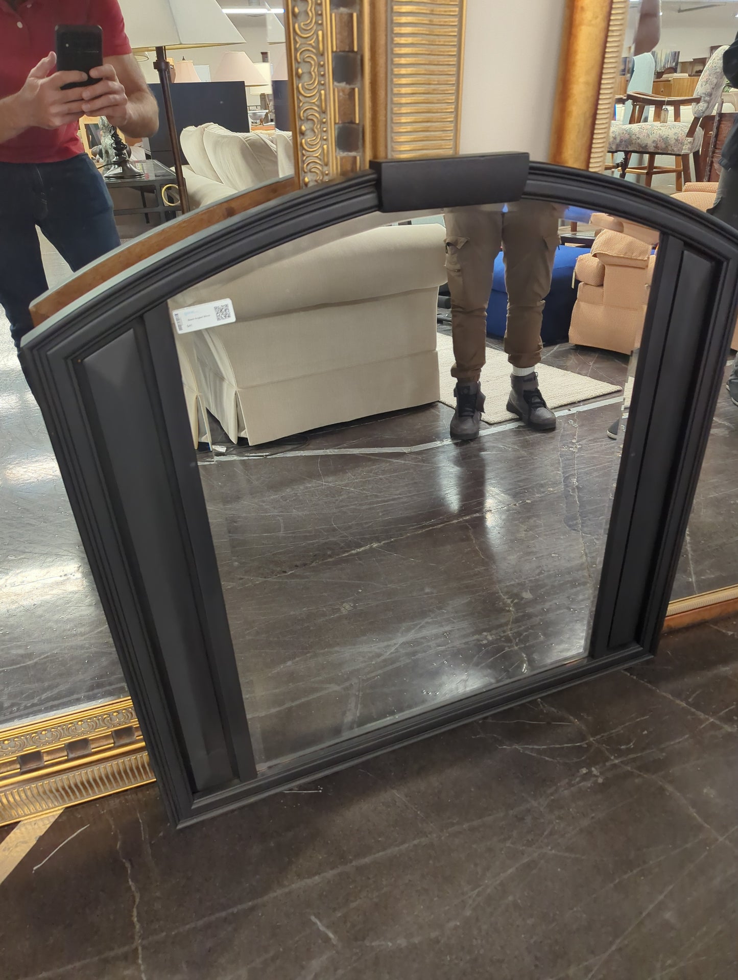 Black Angled Mirror