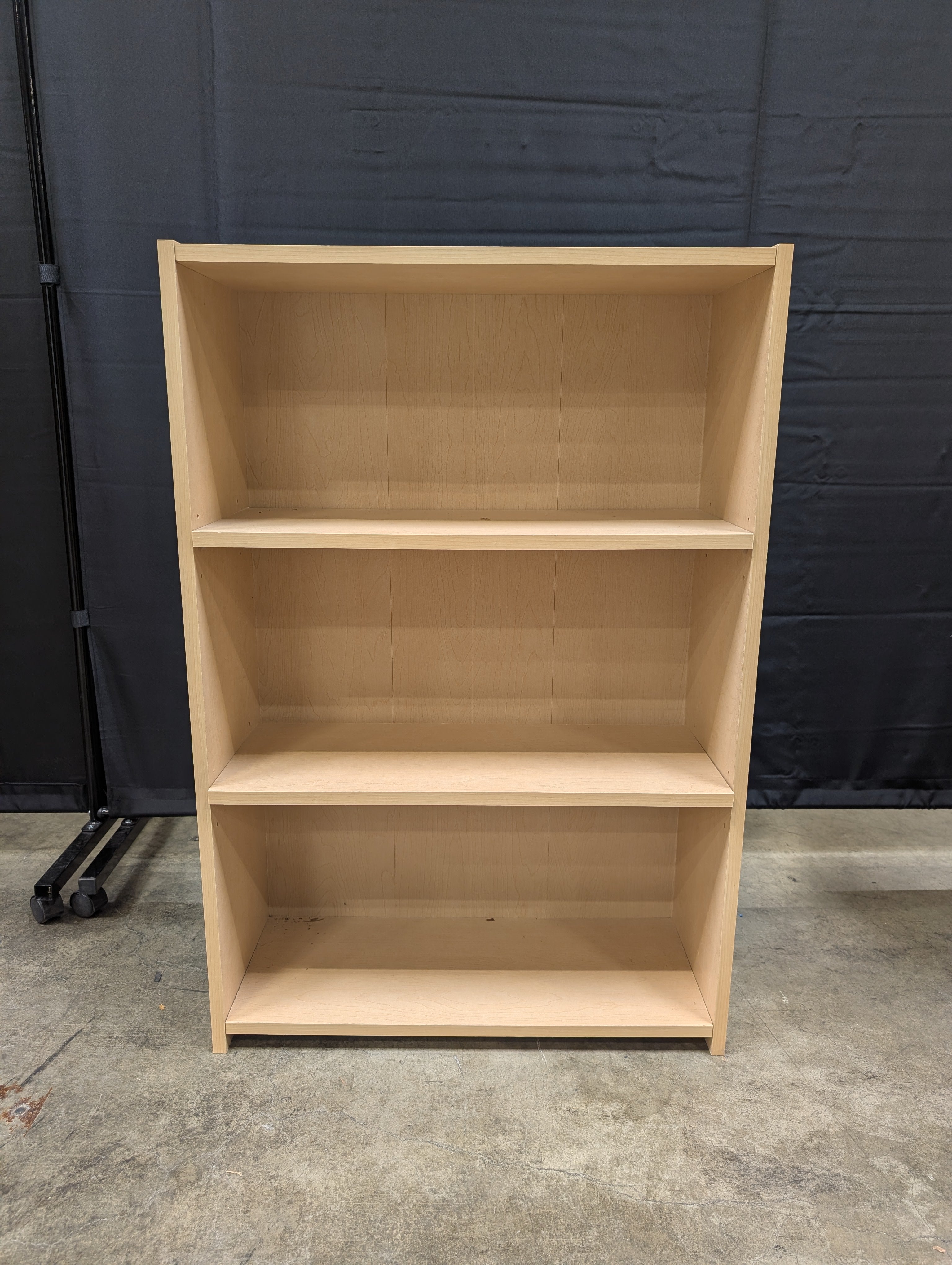Three-Shelf Storage Bookcase in Light Wood
