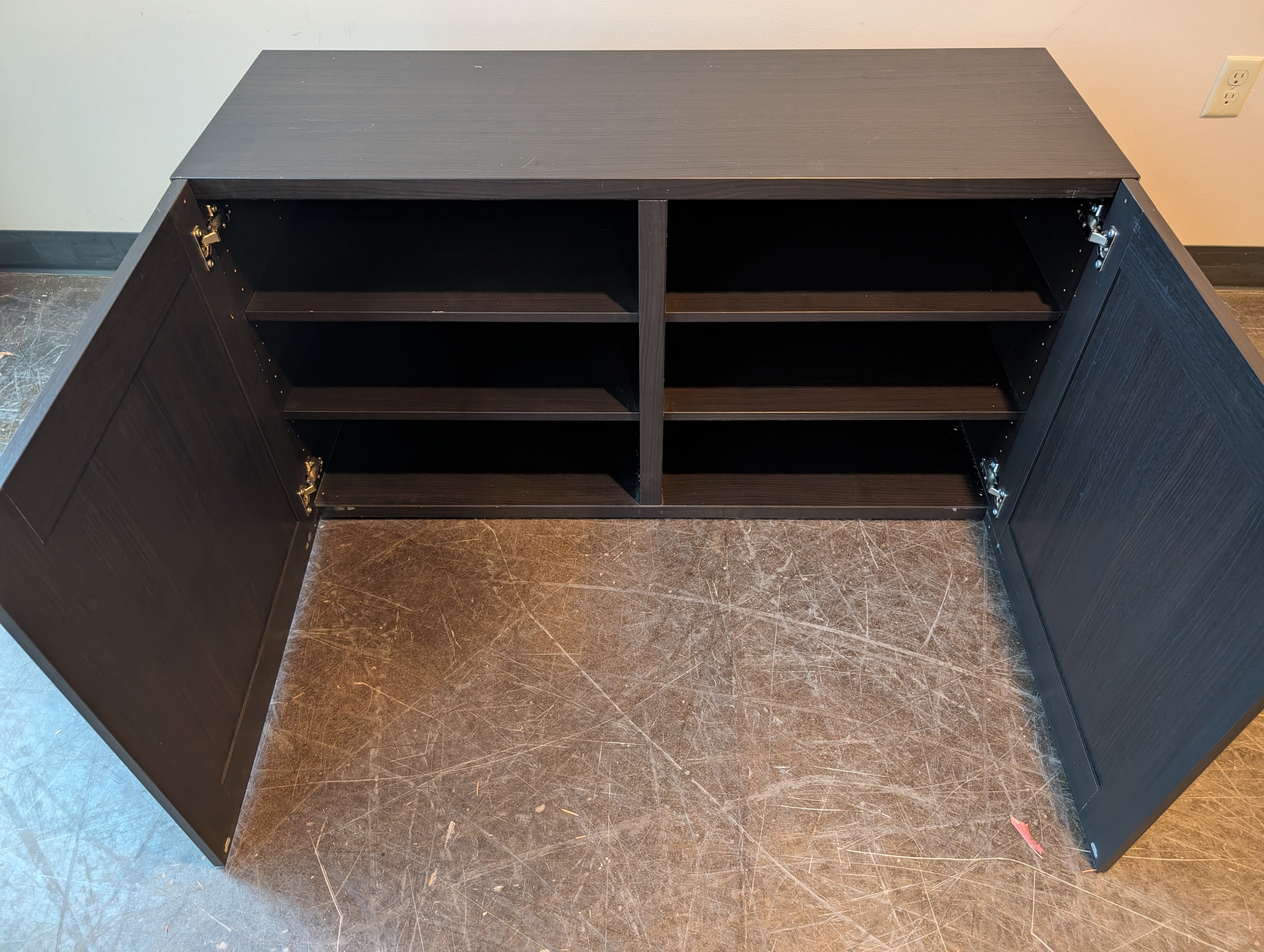 Dark Brown Two-Door Storage Cabinet