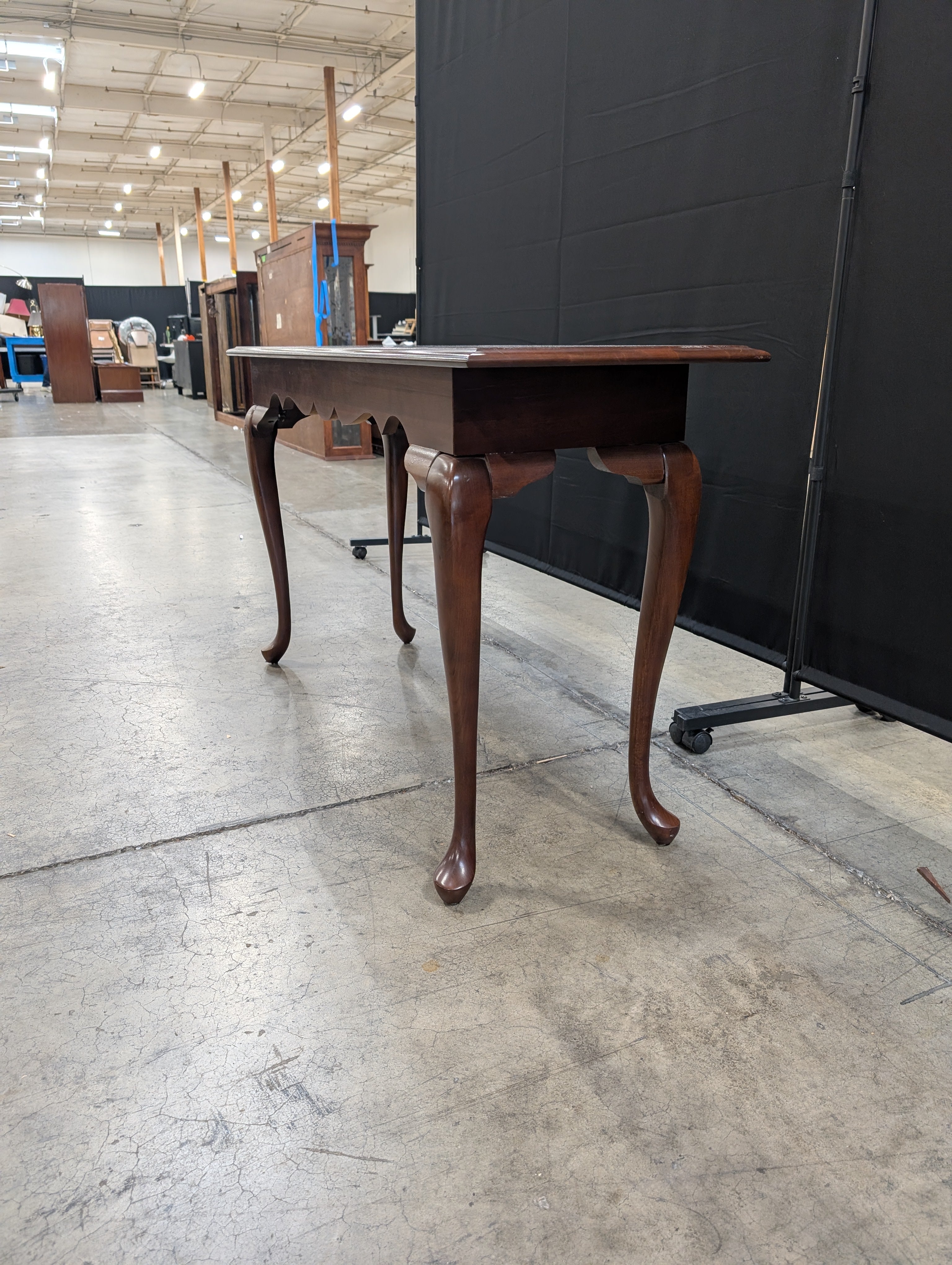 Queen Anne-style Solid Cherry Console Table