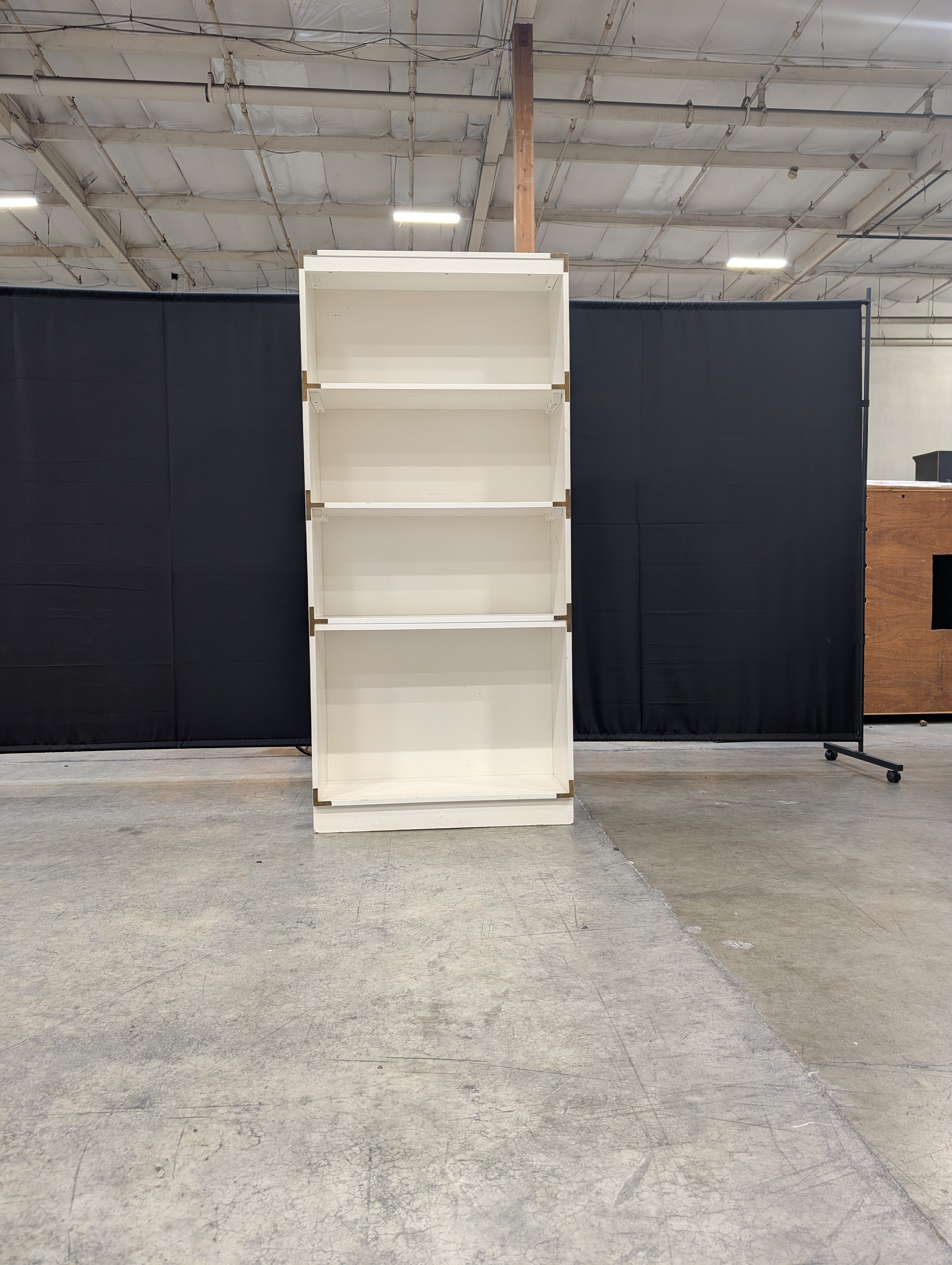 Used White Four-Shelf Bookcase