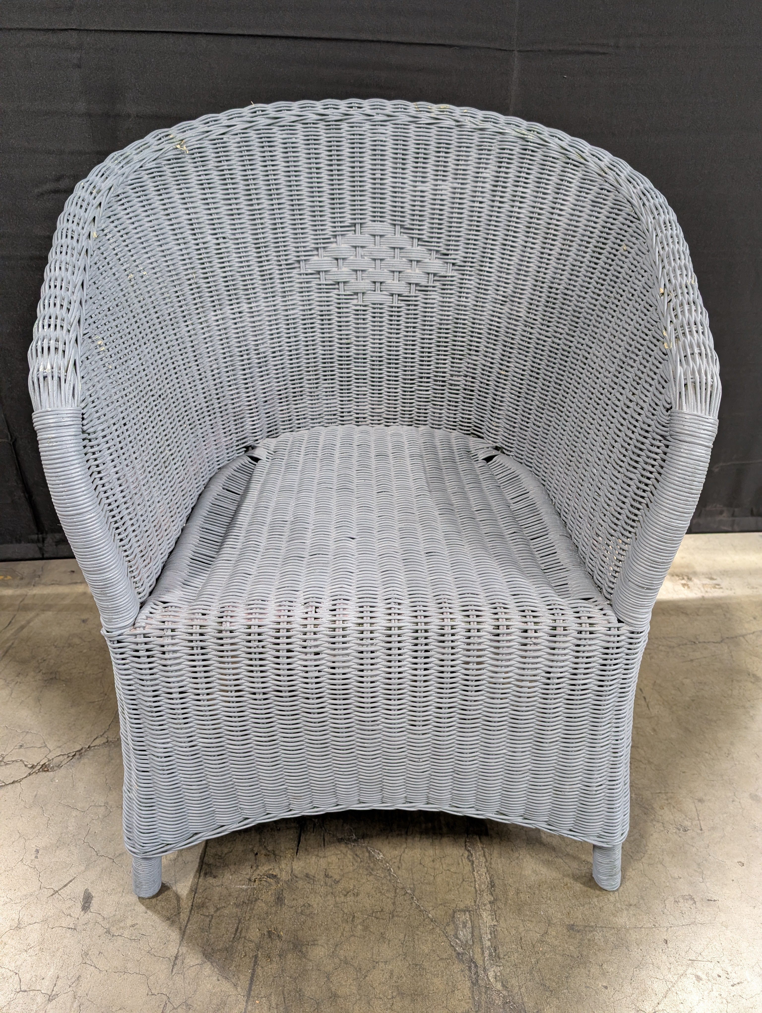 Grey Woven Composite Outdoor Patio Chair