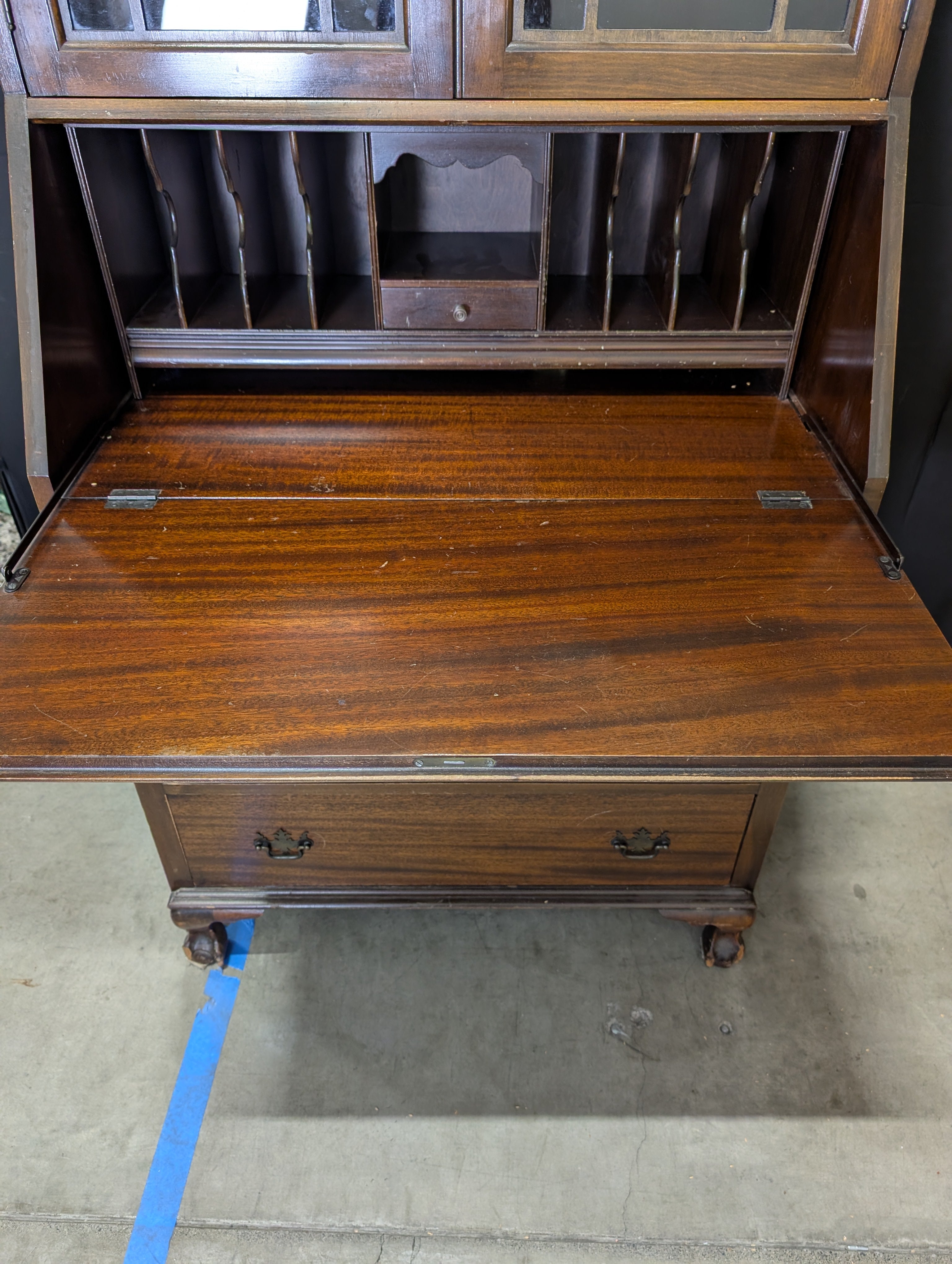 Antique Maddox Table Secretary Desk with hutch