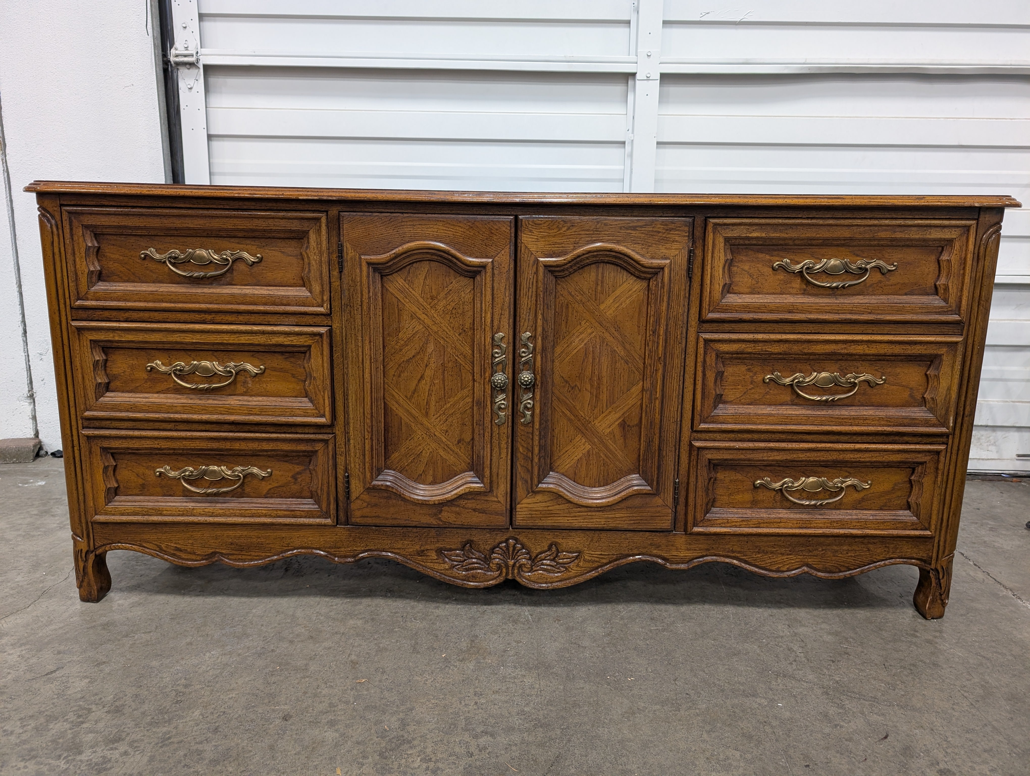 Vintage French Provincial Wood Dixie Dresser