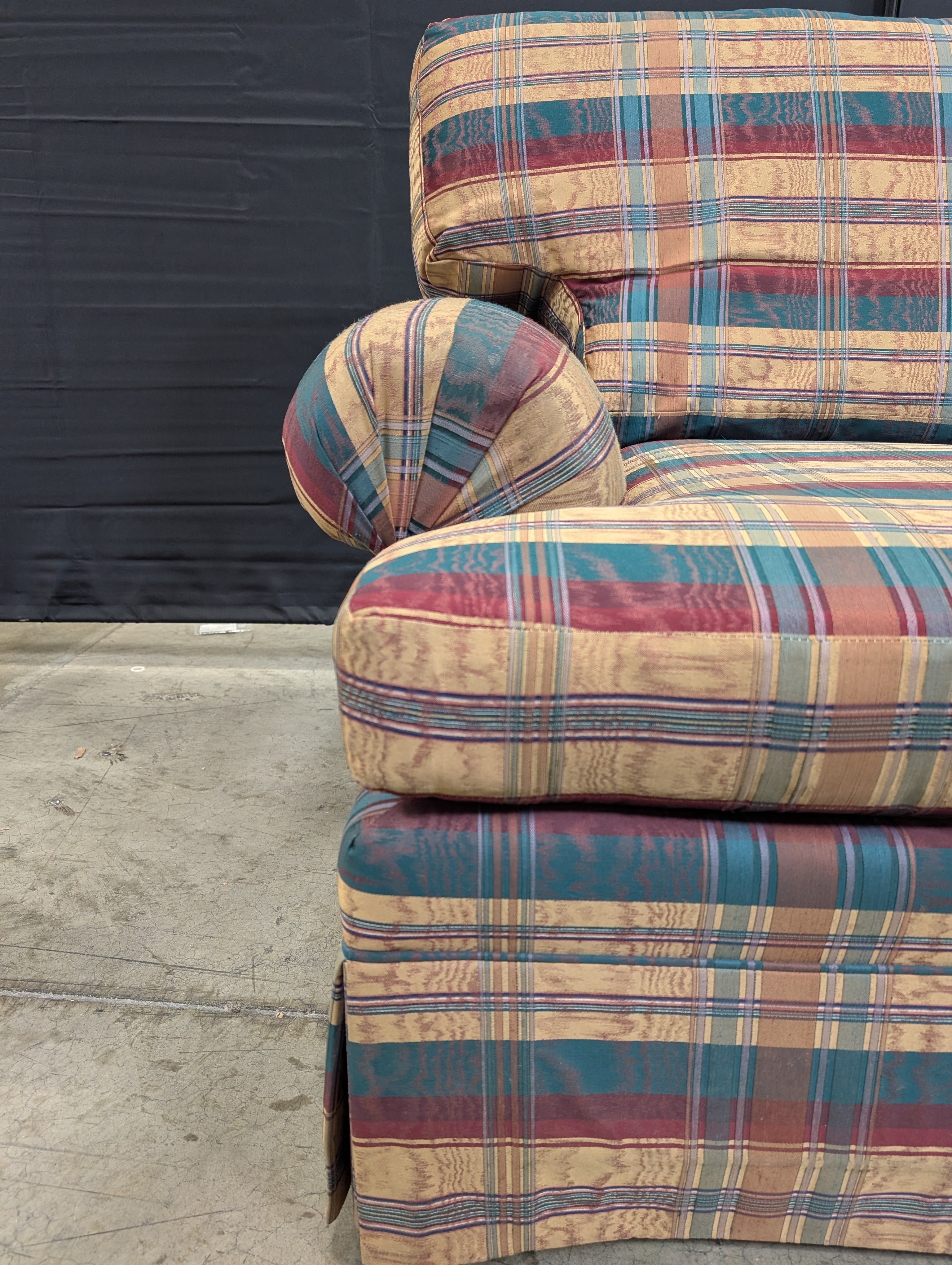 Ethan Allen Plaid Loveseat