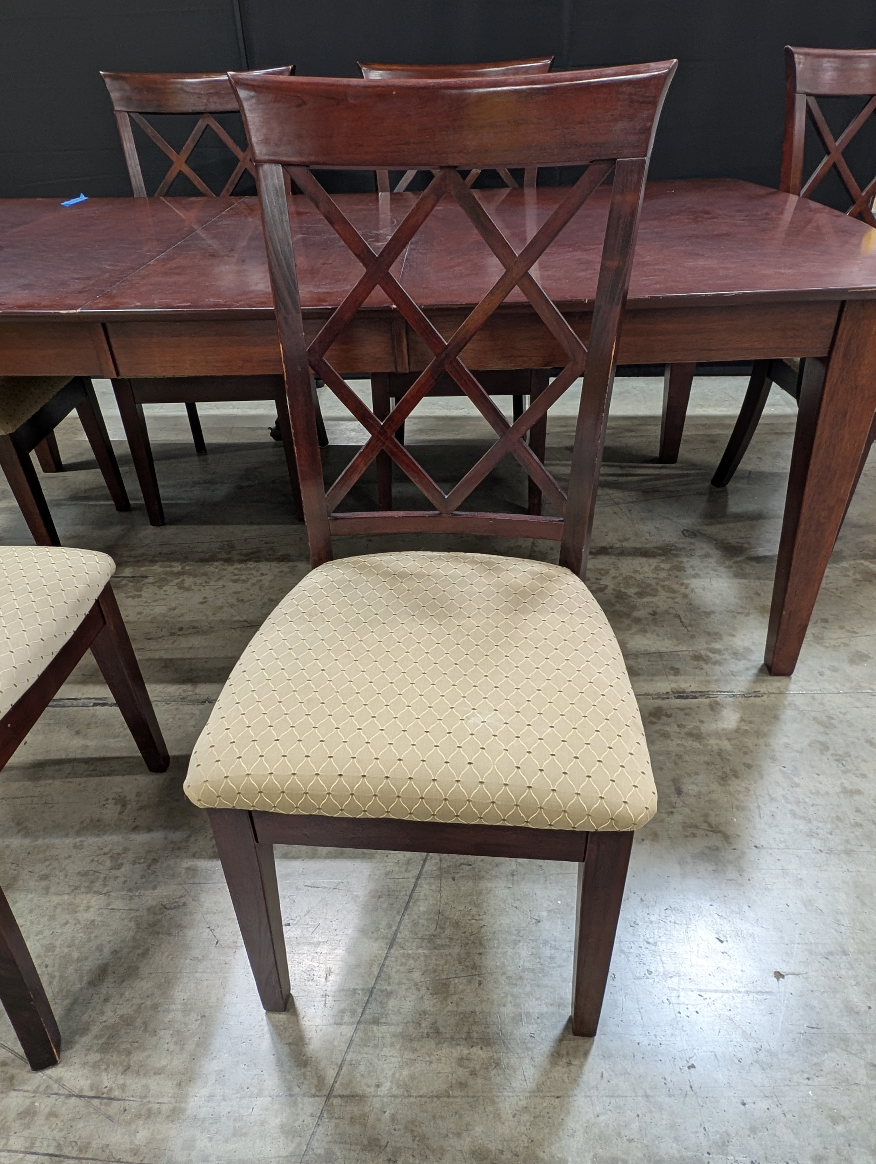 Substantial Dark Wood Hamilton & Spill Furniture Dining set with Six Chairs