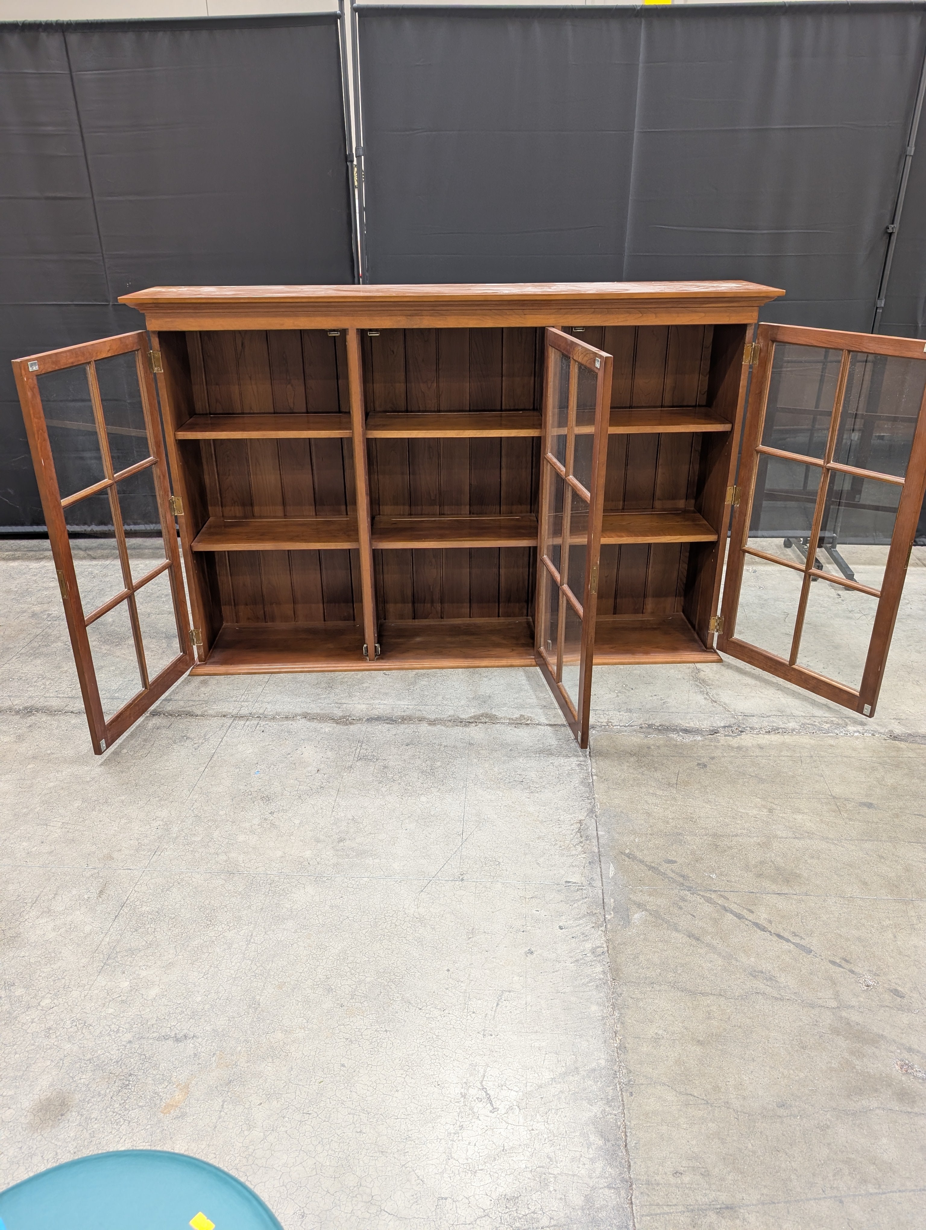 Stickley Furniture Wooden Display Cabinet with Glass Doors
