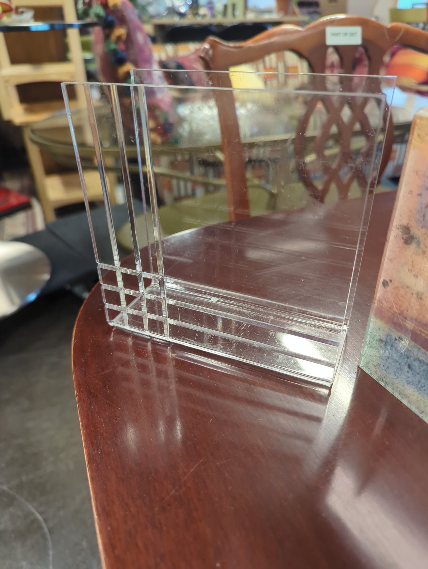 Acrylic Art Deco napkin holder