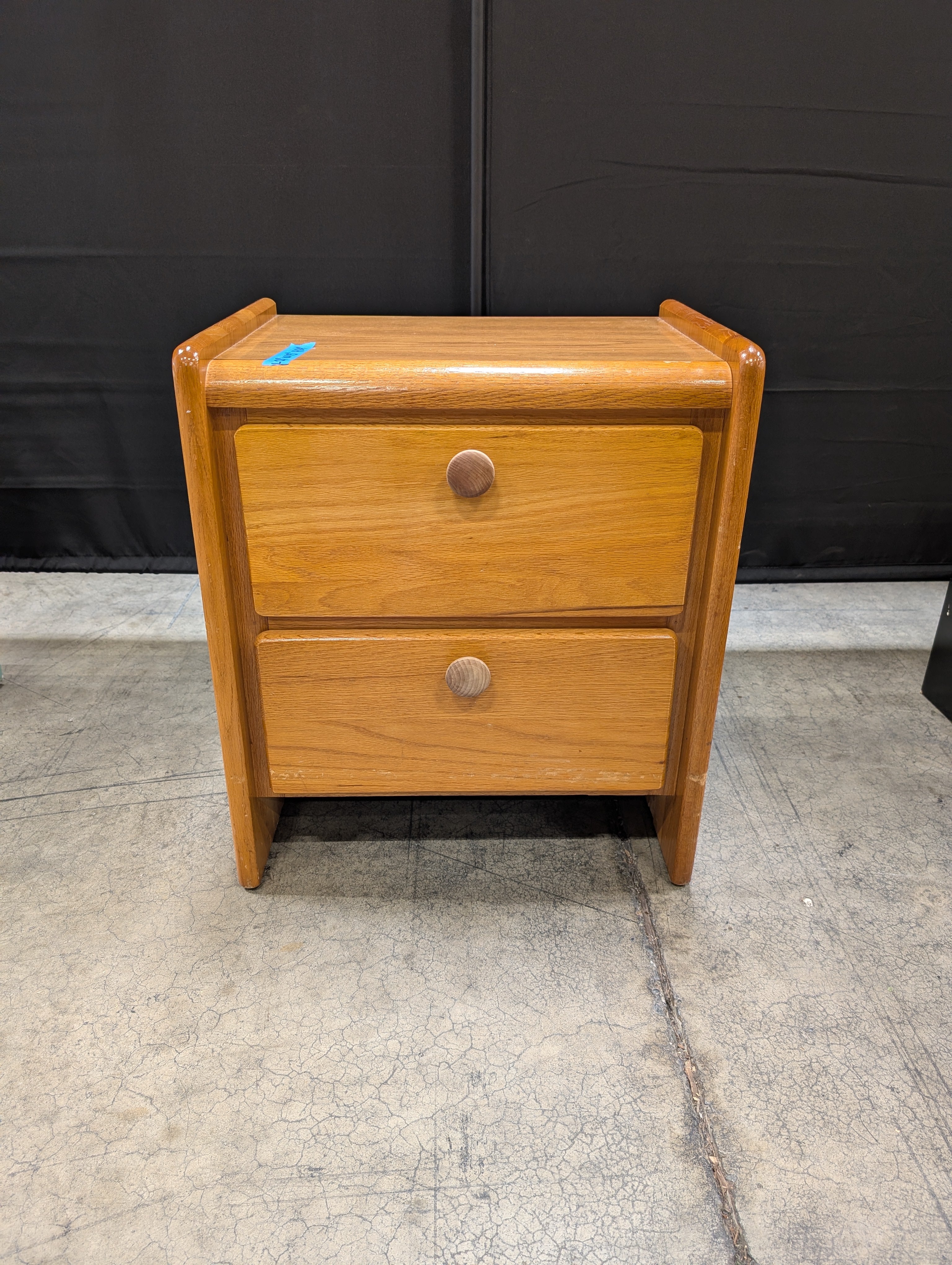 Classic Wooden Two-Drawer Nightstand