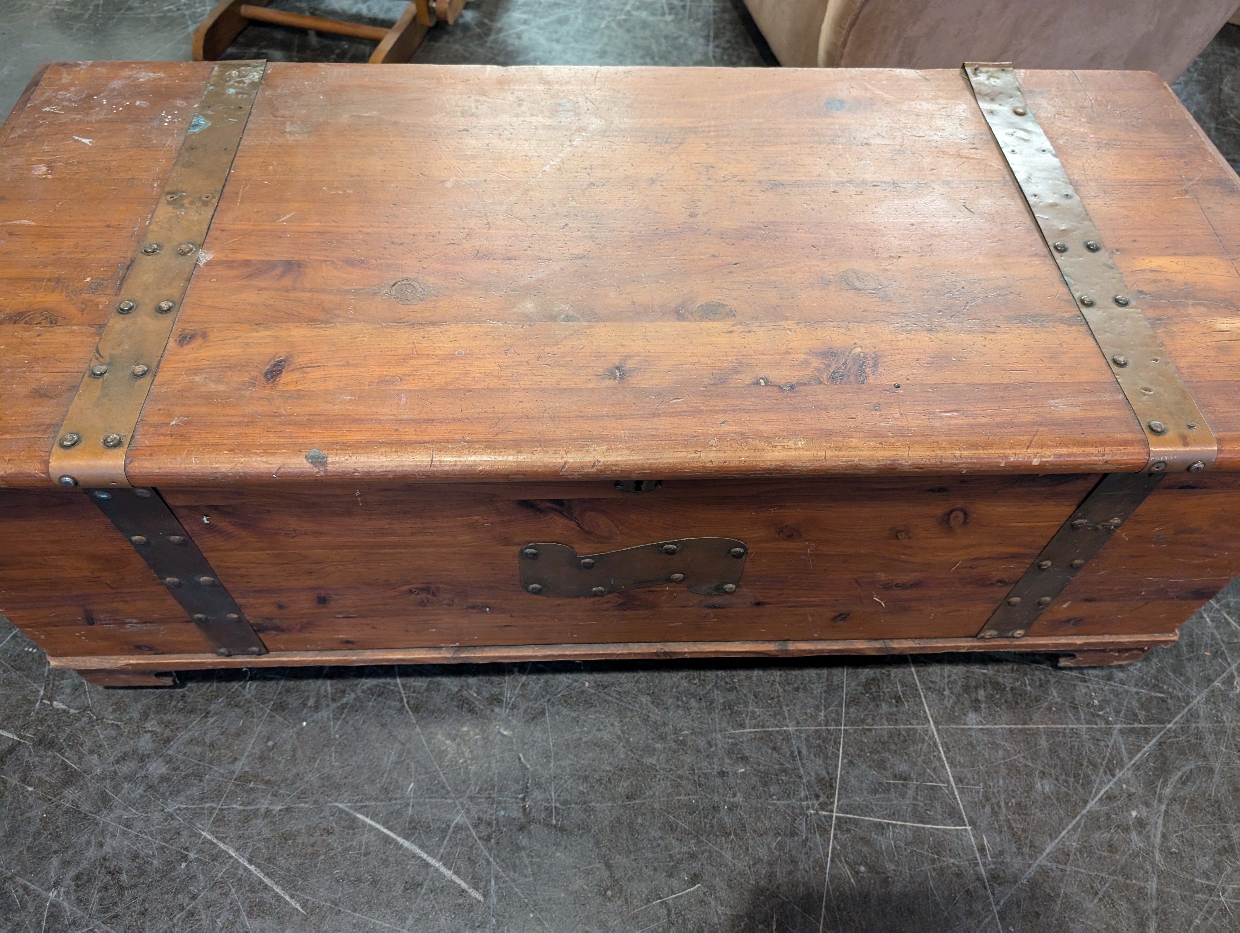 Rustic Brown Wooden Chest