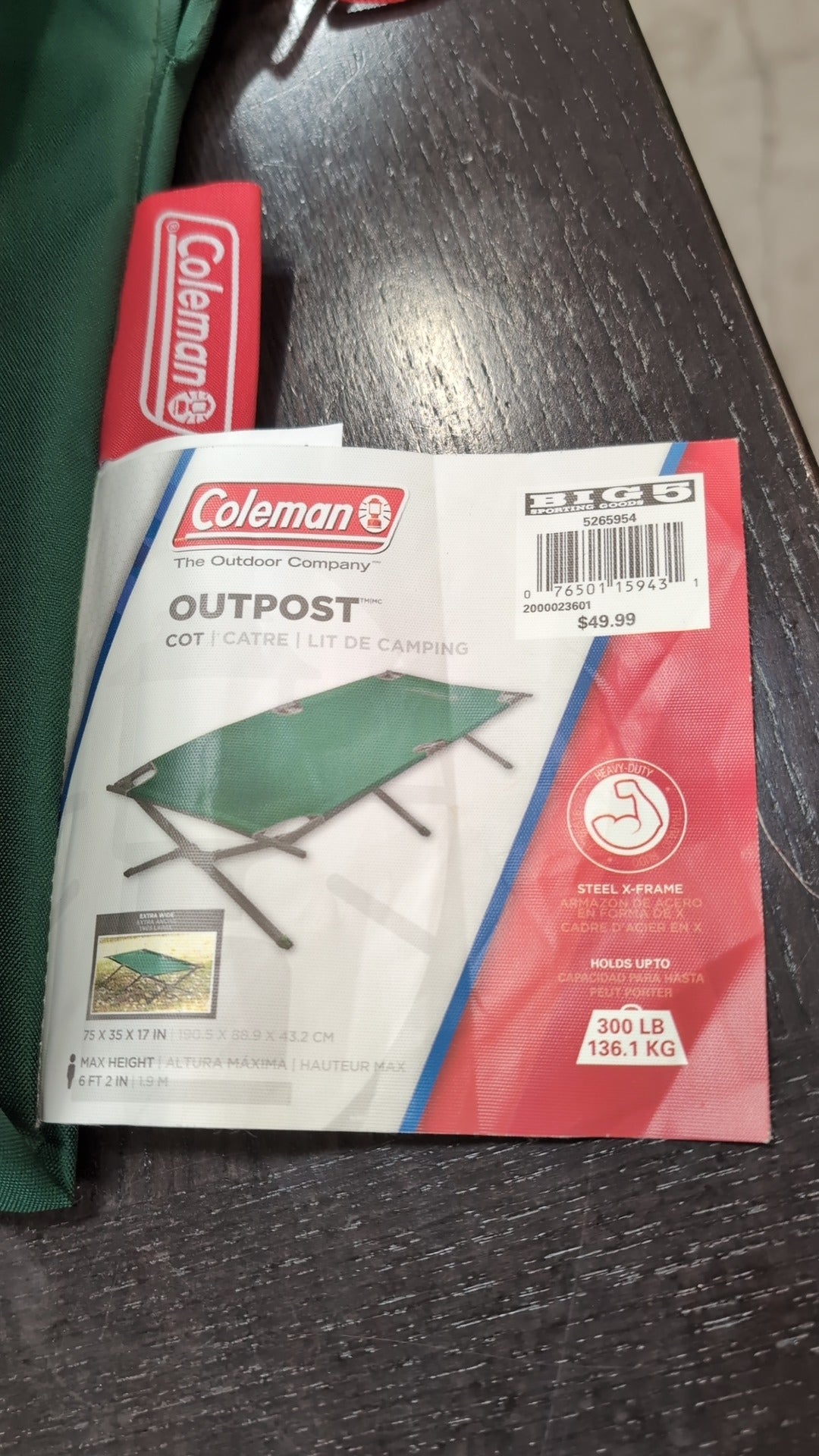 Coleman Portable Outdoor Outpost Cot